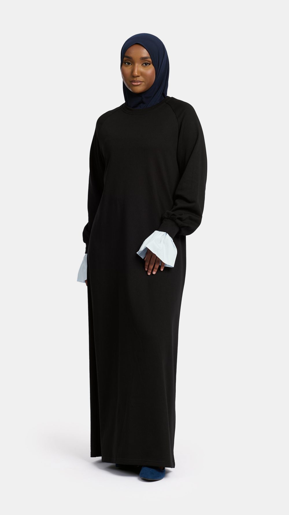 Sweater blouse abaya Black