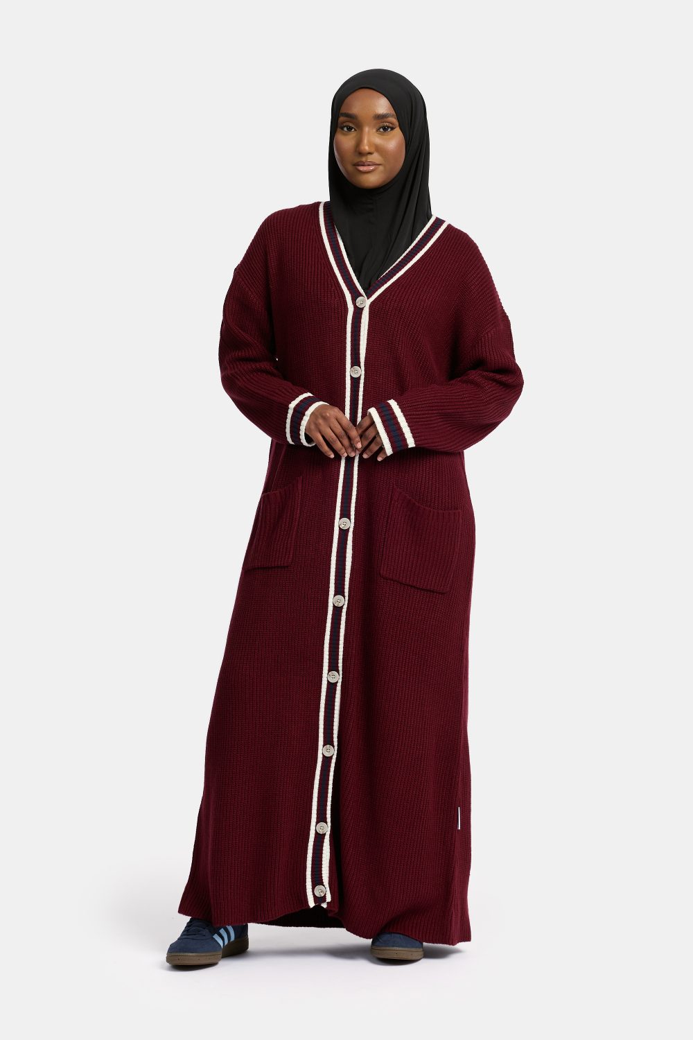 Knitted cardigan Deep Burgundy - Afbeelding 2