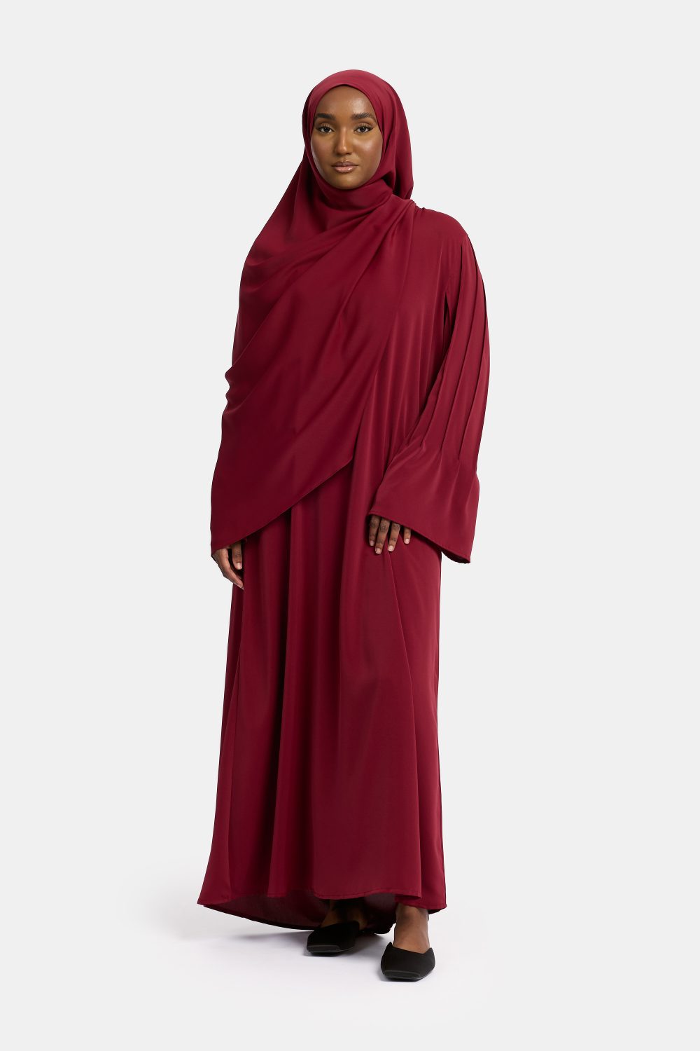 Finesse abaya Deep Bordeaux