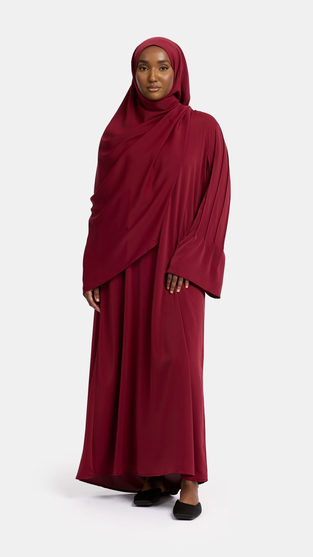 Finesse abaya Deep Bordeaux