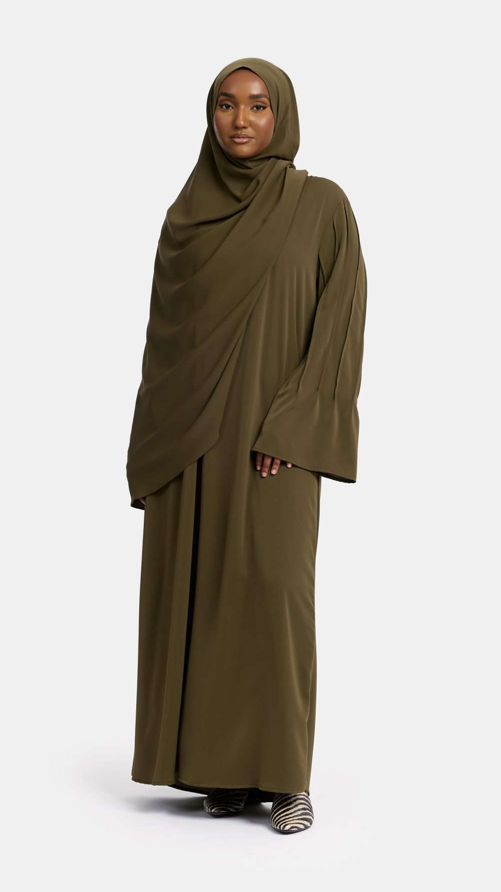 Finesse abaya Deep Khaki