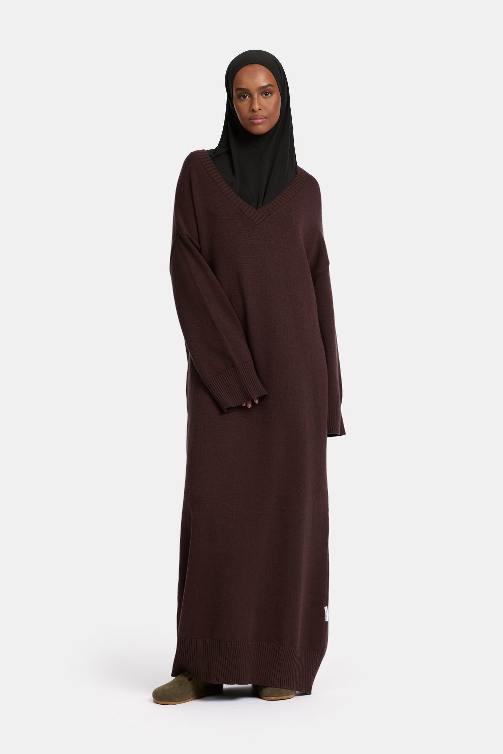 Tricot abaya Espresso