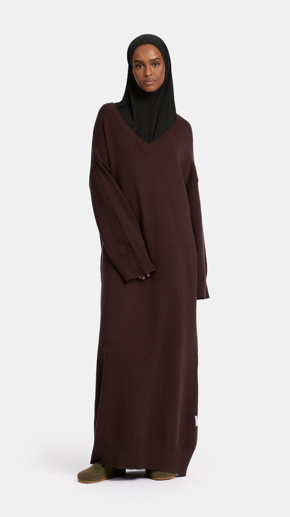 Tricot abaya Espresso