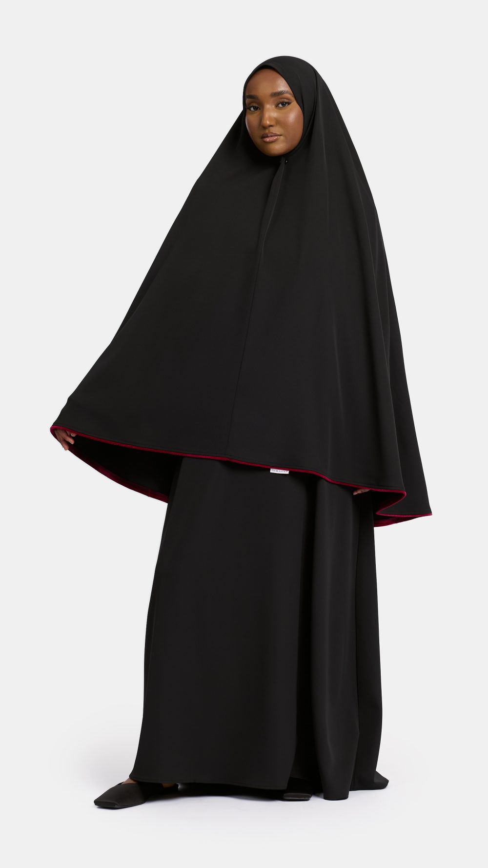 Velvet khimar Black
