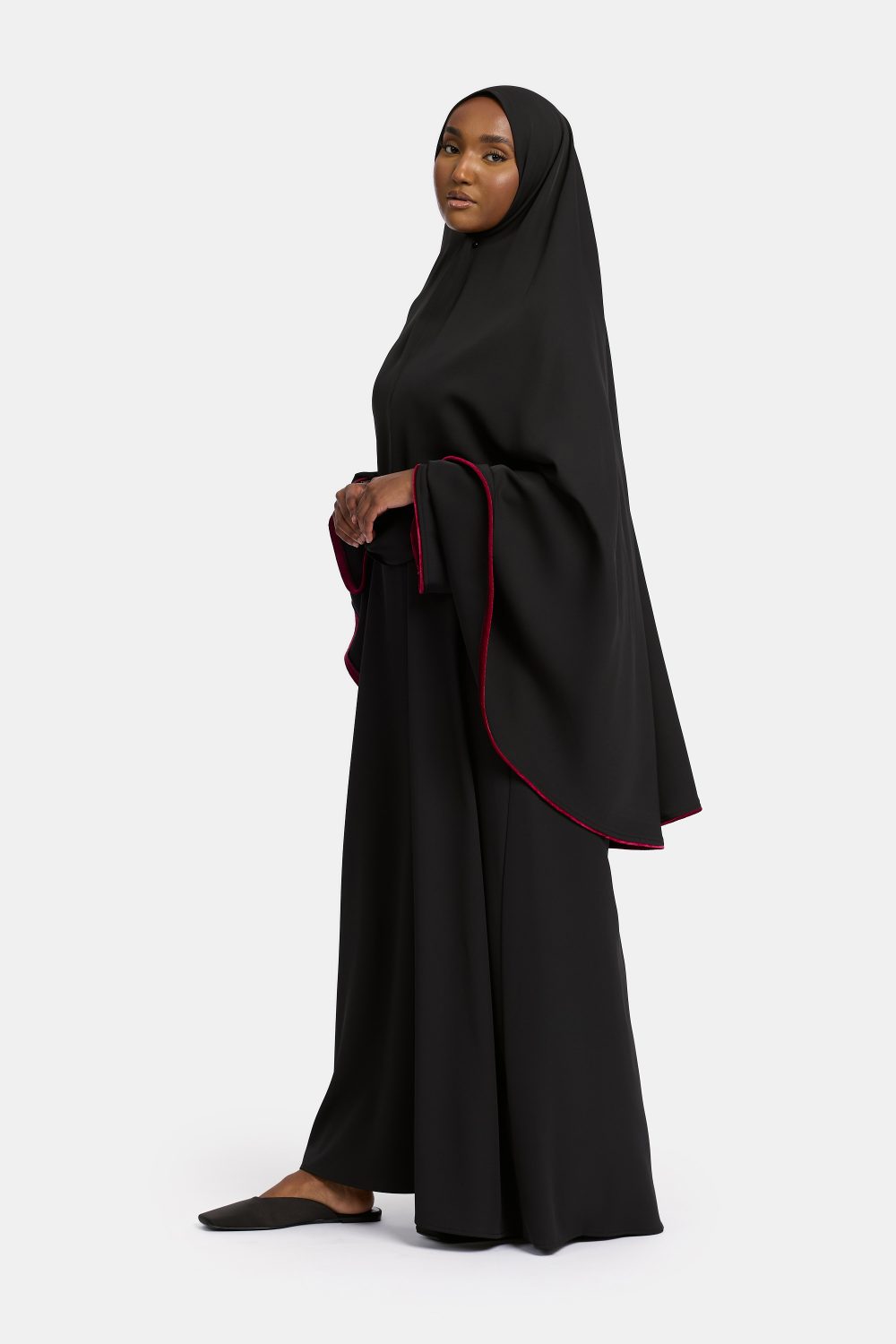 Velvet khimar Black - Afbeelding 2