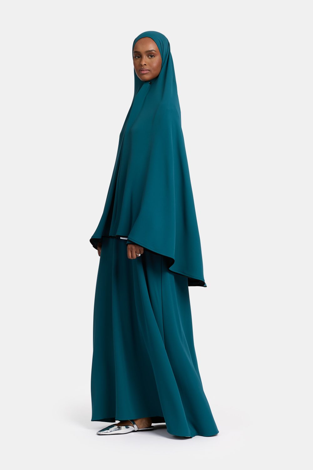 Velvet khimar Petrol