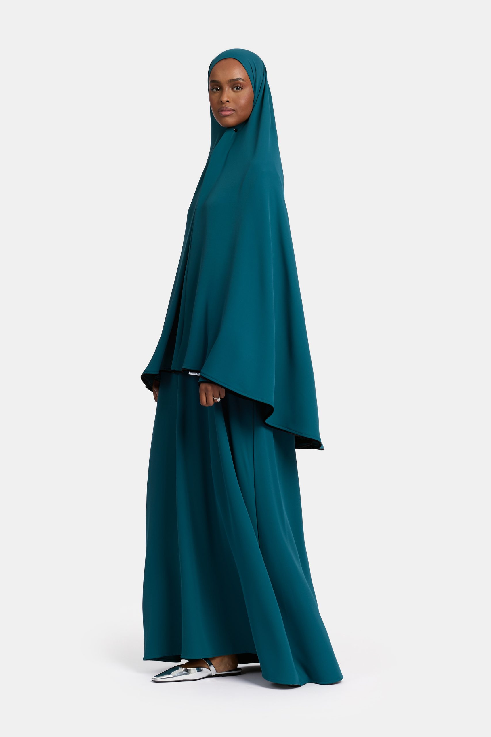 Velvet khimar Petrol
