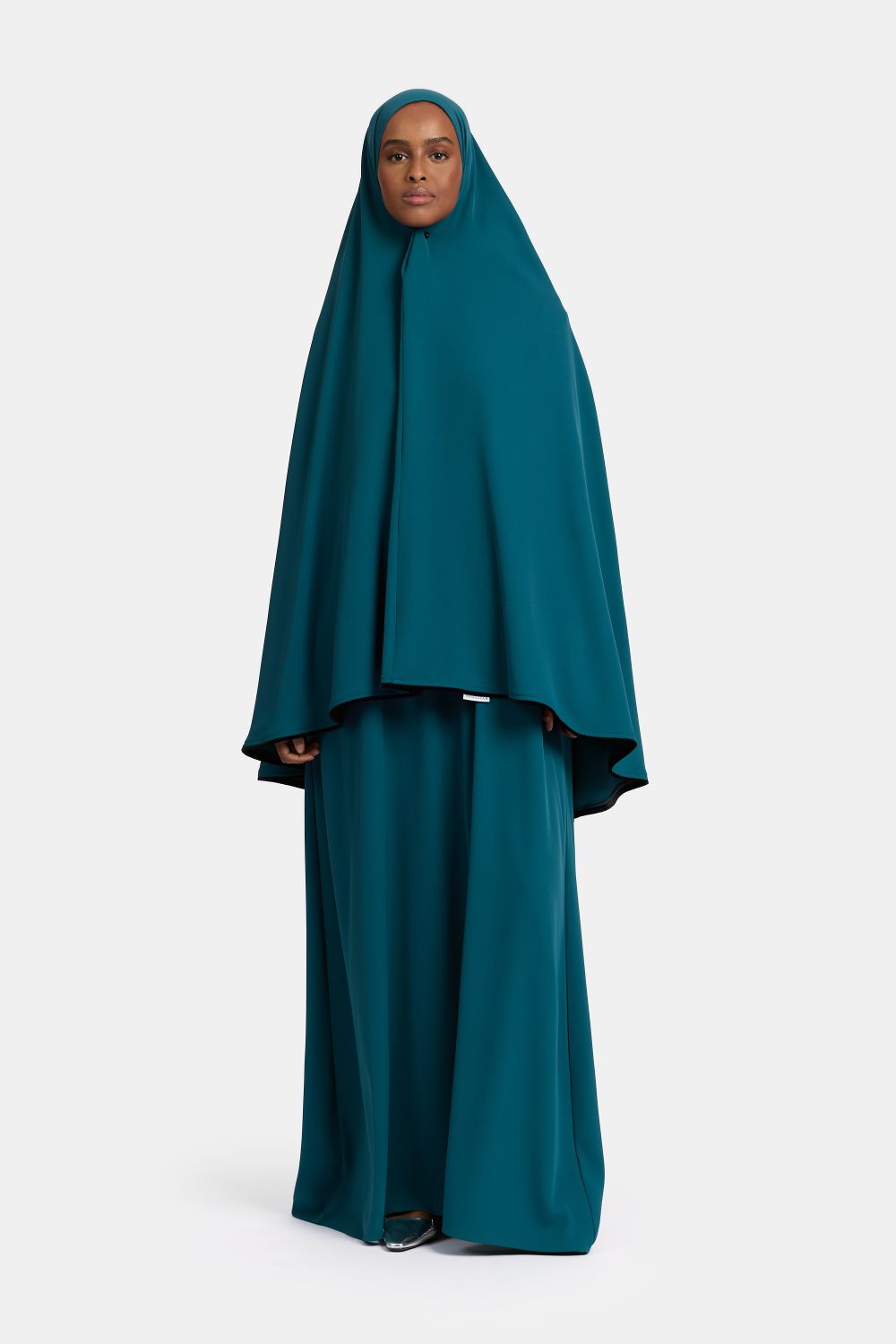 Velvet khimar Petrol - Afbeelding 2