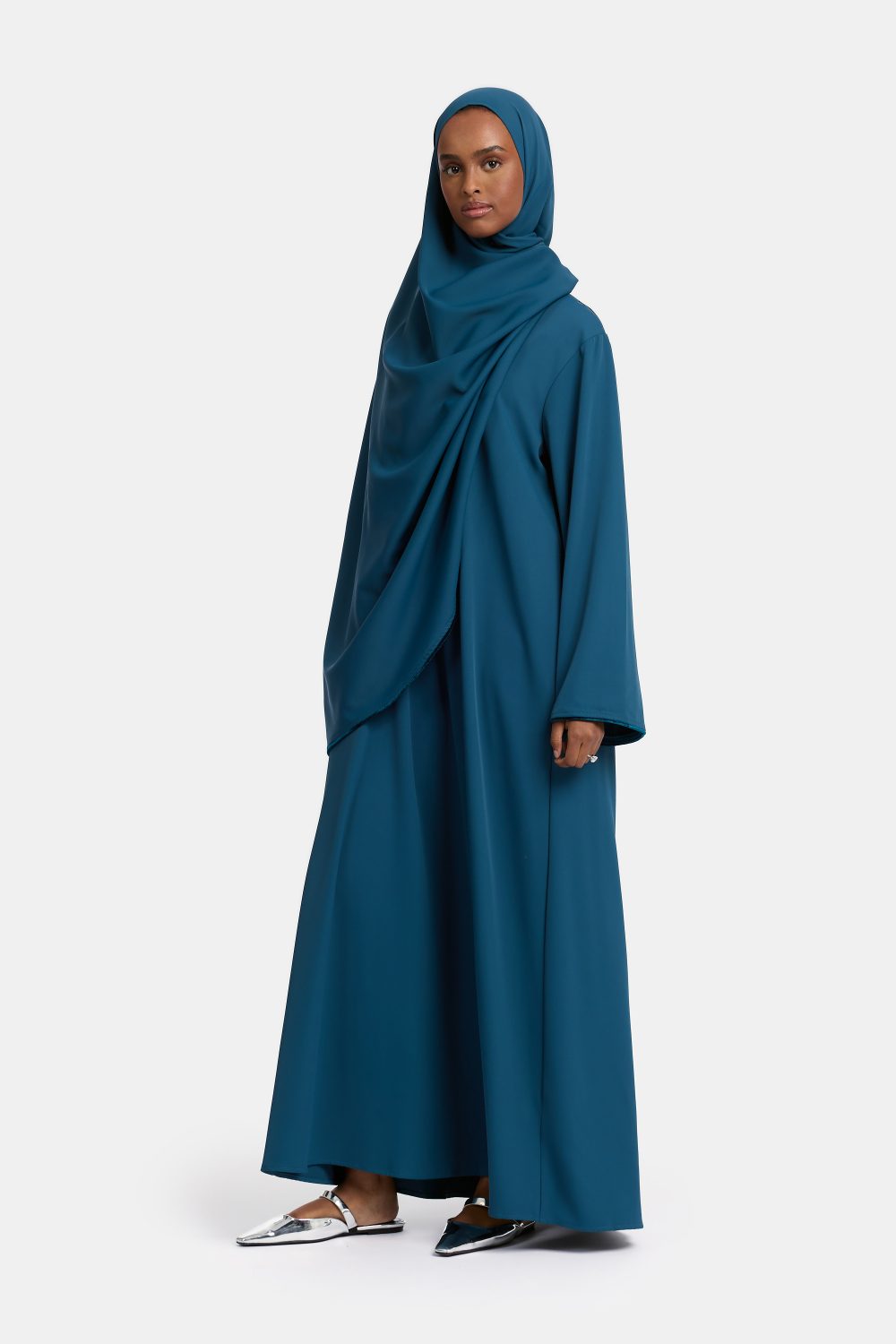 Velvet abaya Deep Saphire - Afbeelding 2