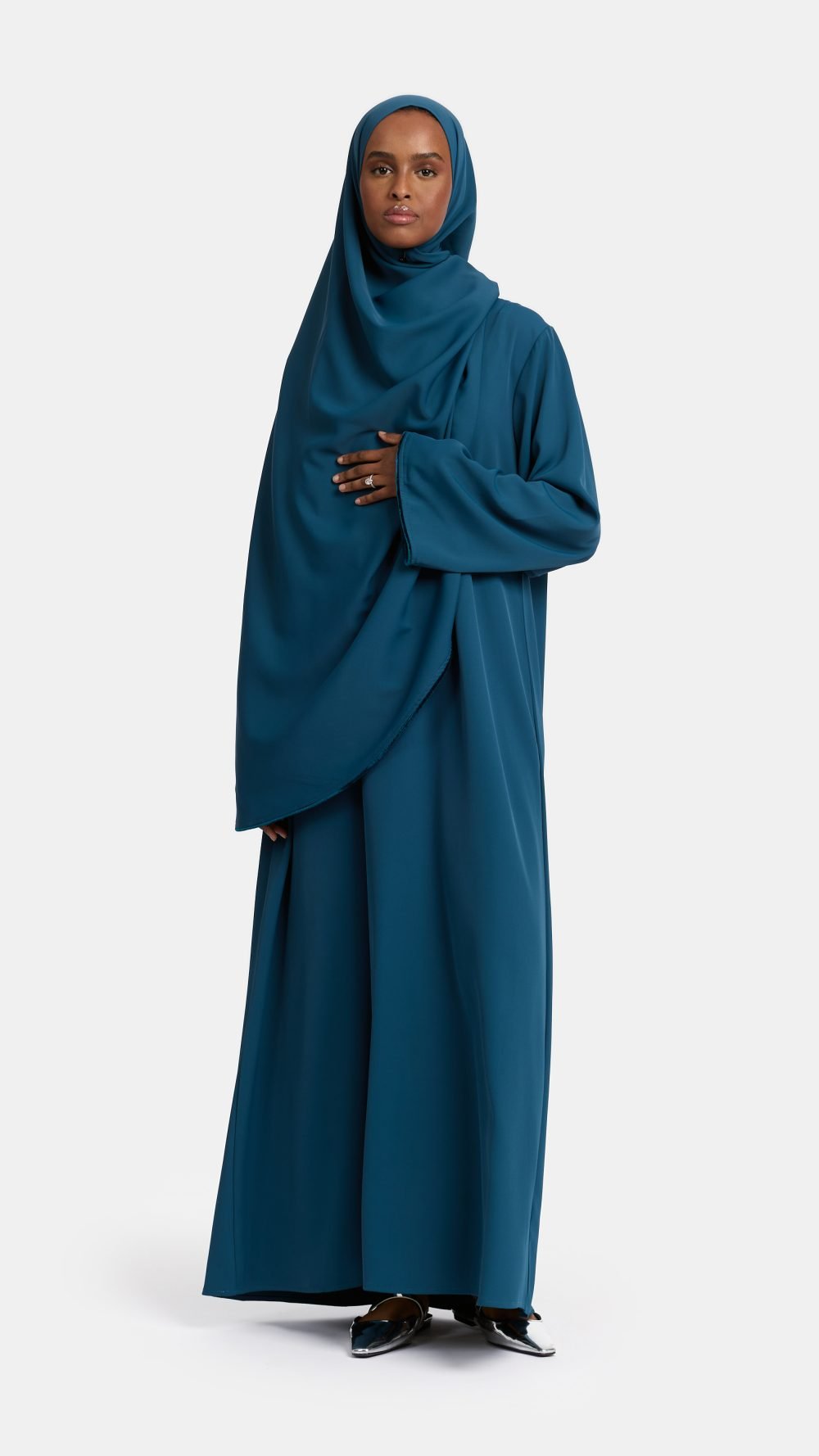 Velvet abaya Deep Saphire