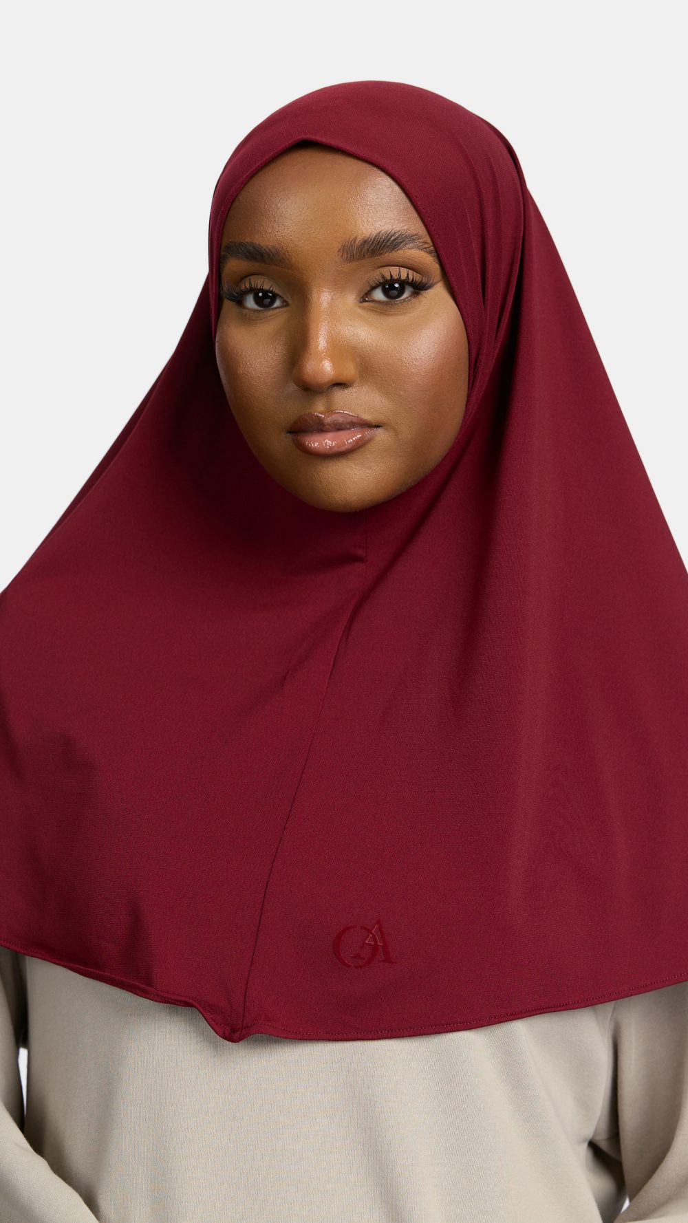 Premium jersey hijab Burgundy