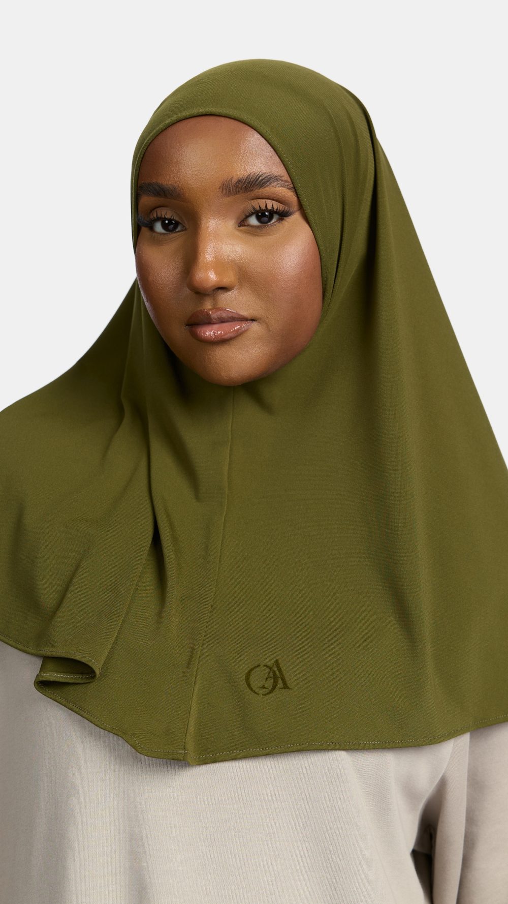 Premium jersey hijab Dark Khaki