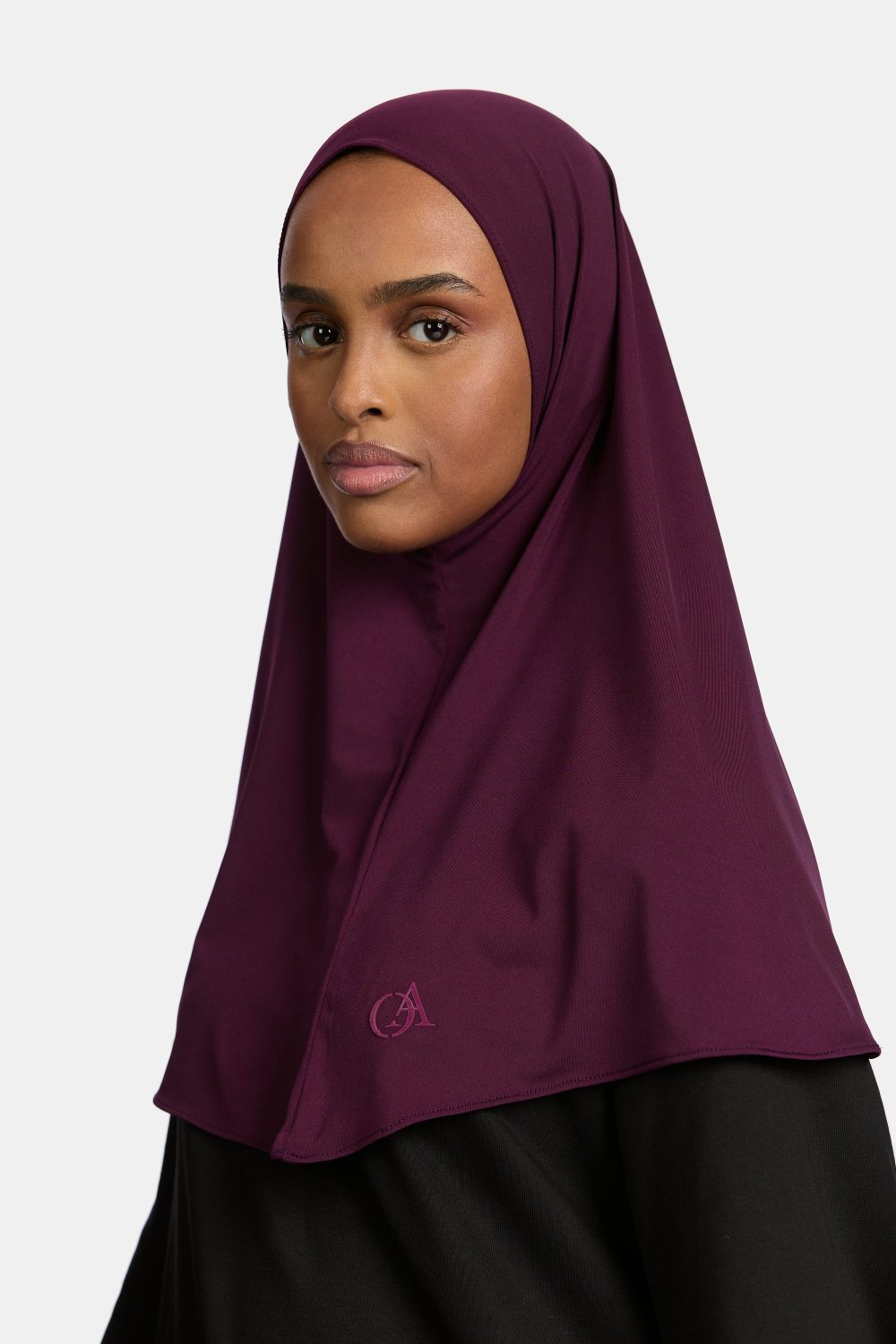 Premium jersey hijab Egg Plant - Afbeelding 2