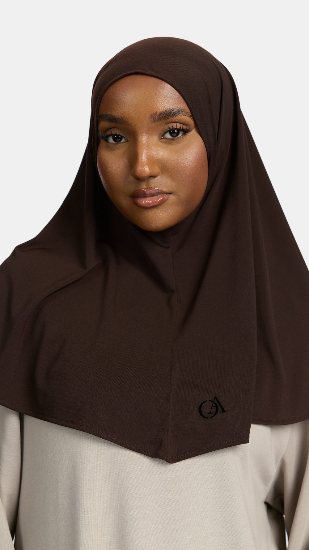 Premium jersey hijab Espresso