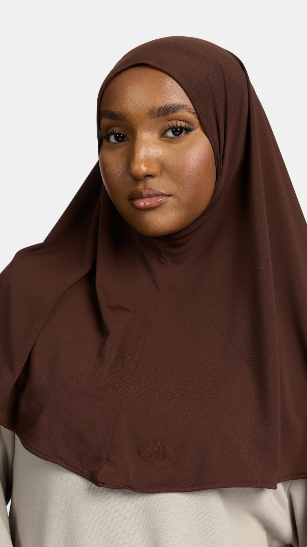 Premium jersey hijab Midnight Brown
