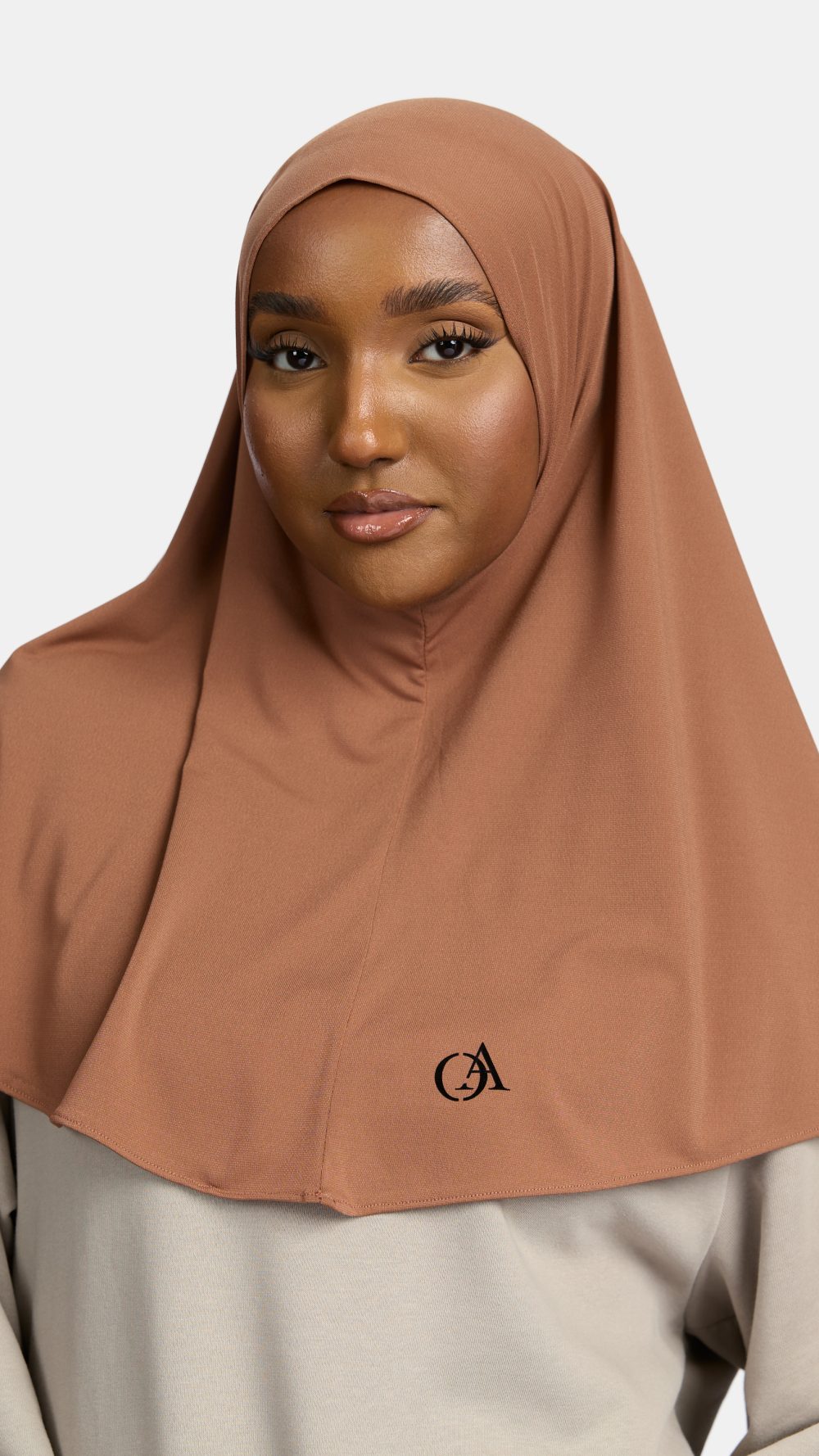 Premium jersey hijab Warm Brown