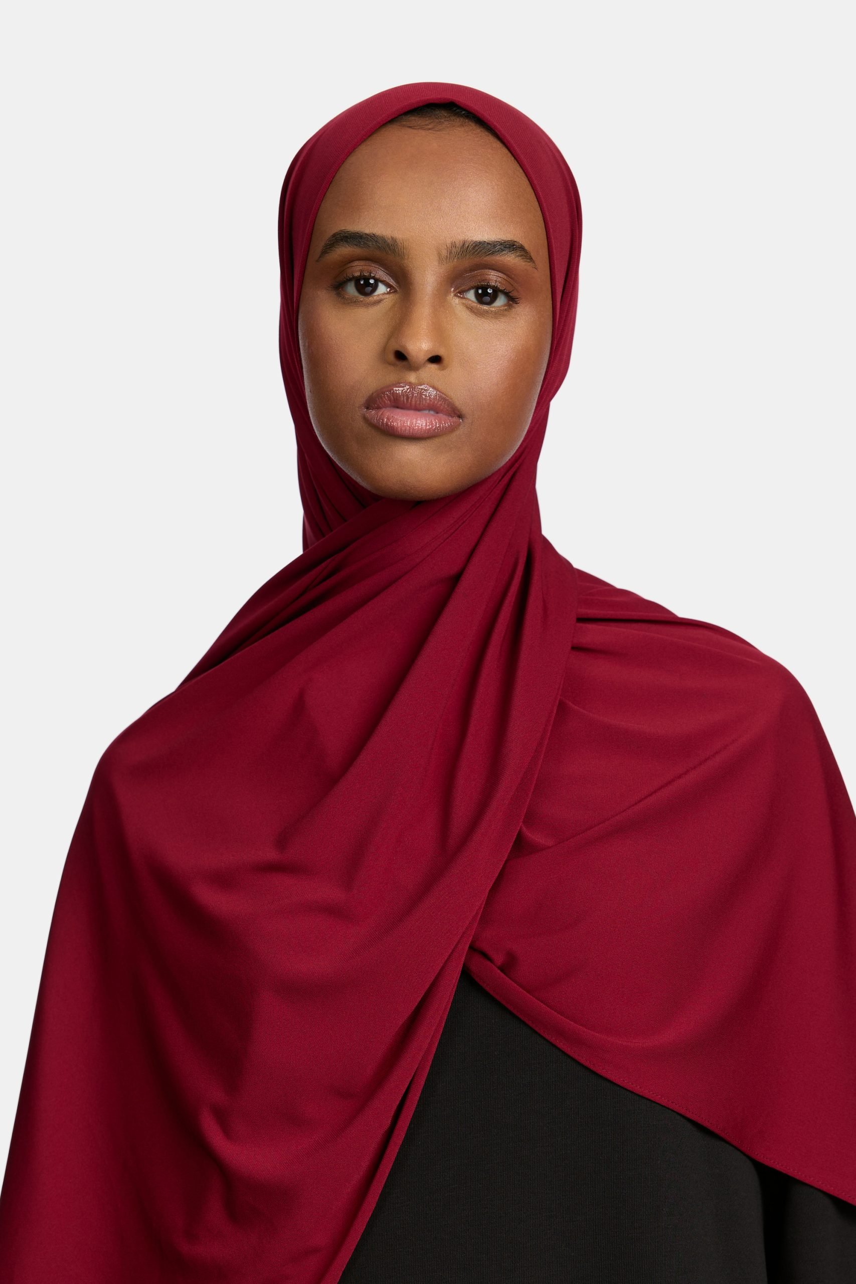 Premium jersey scarf Bordeaux