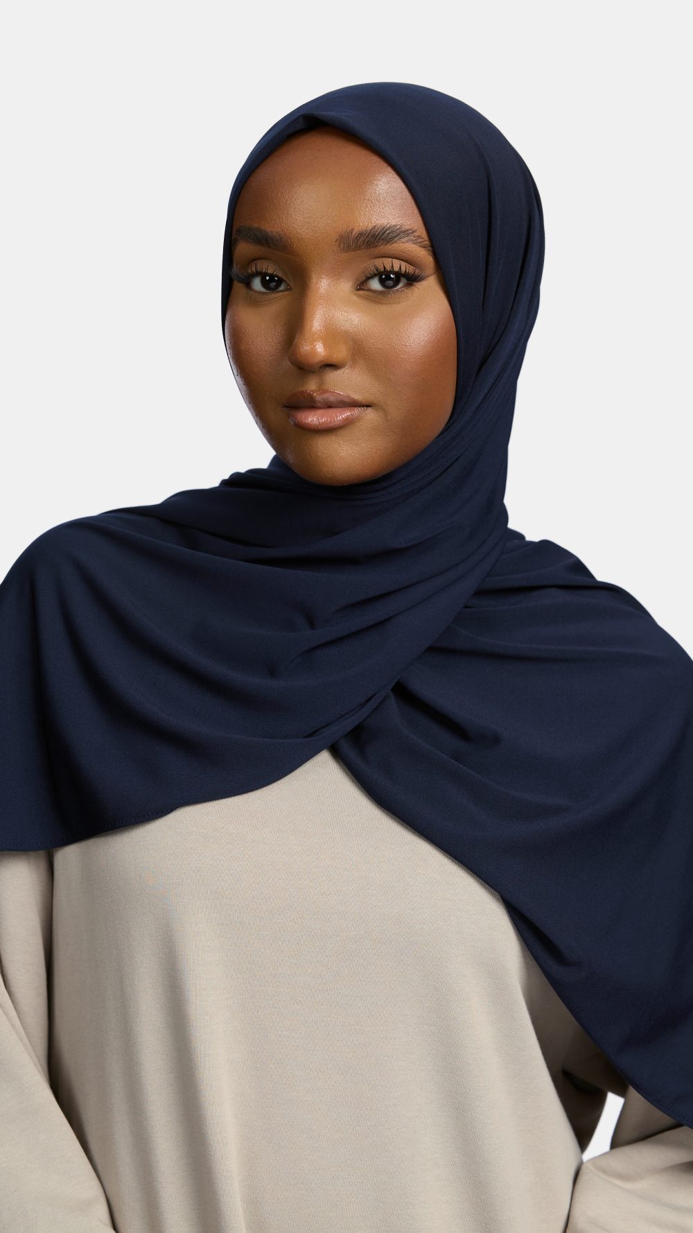 Premium jersey scarf Deep Navy