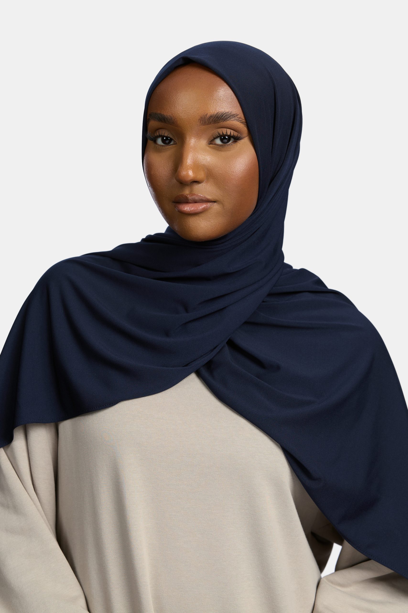 Premium jersey scarf Deep Navy