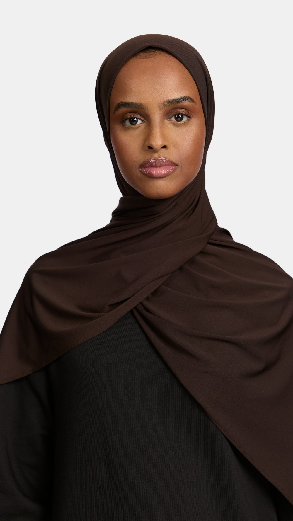 Premium jersey scarf Espresso