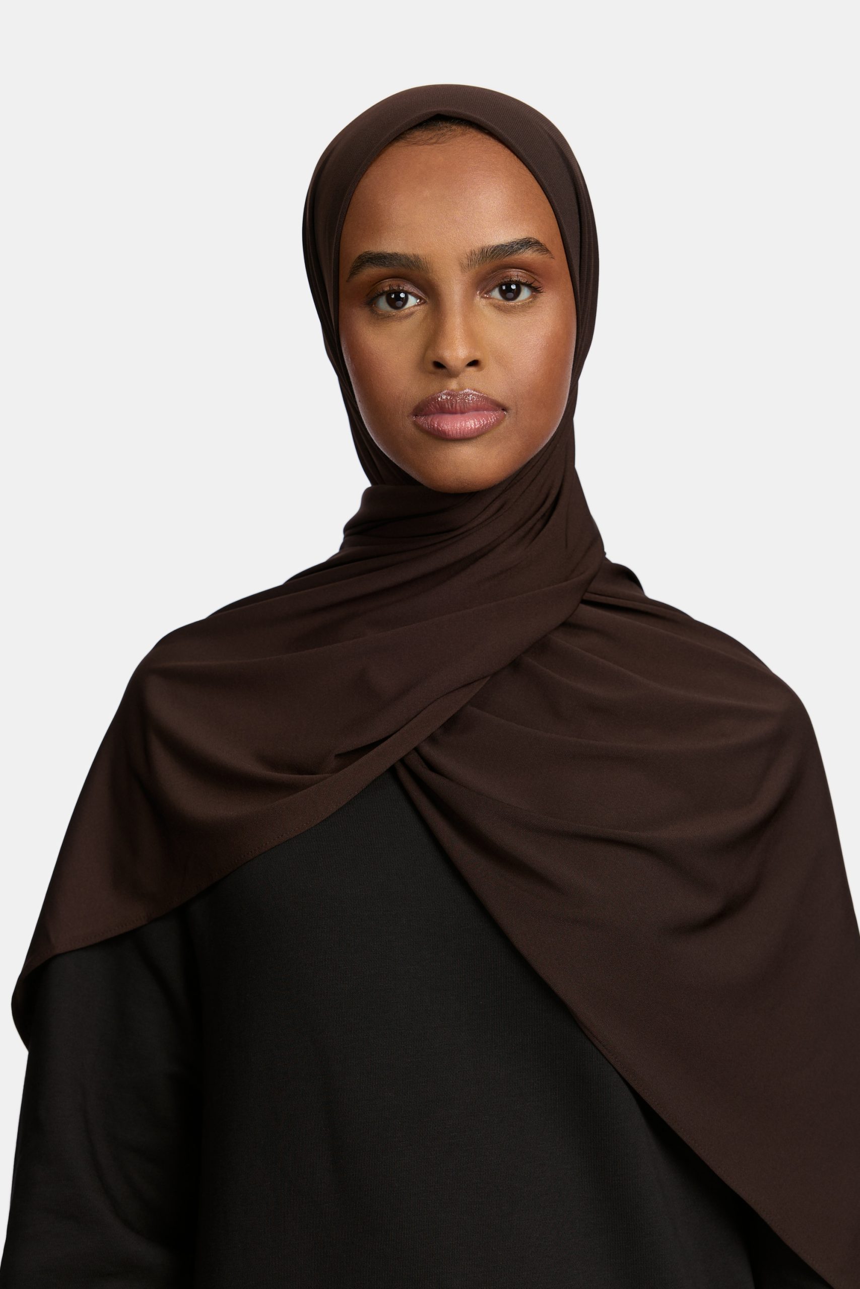 Premium jersey scarf Espresso