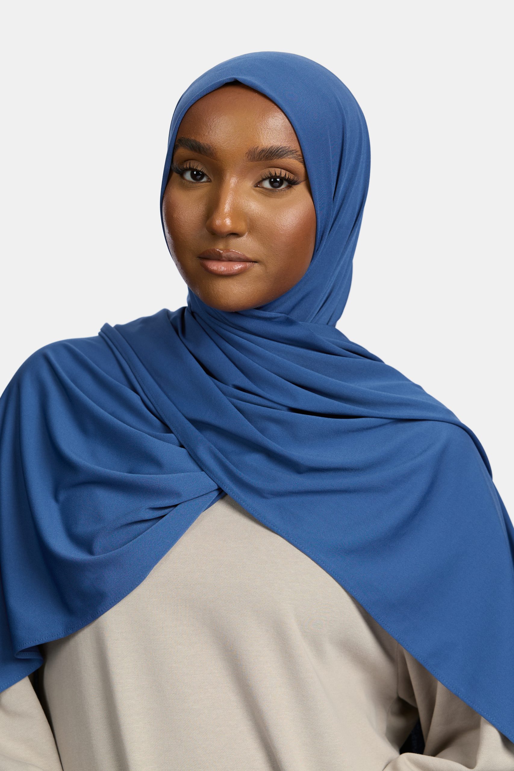Premium jersey scarf Indigo