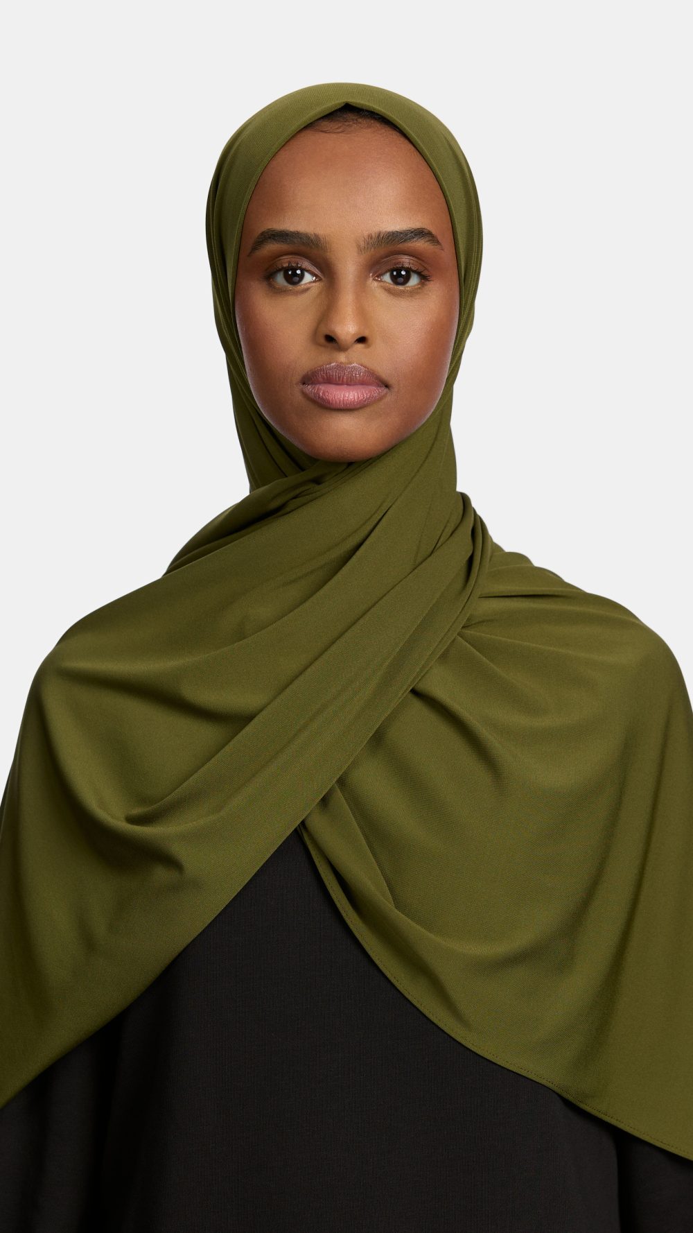 Premium jersey scarf Dark Khaki
