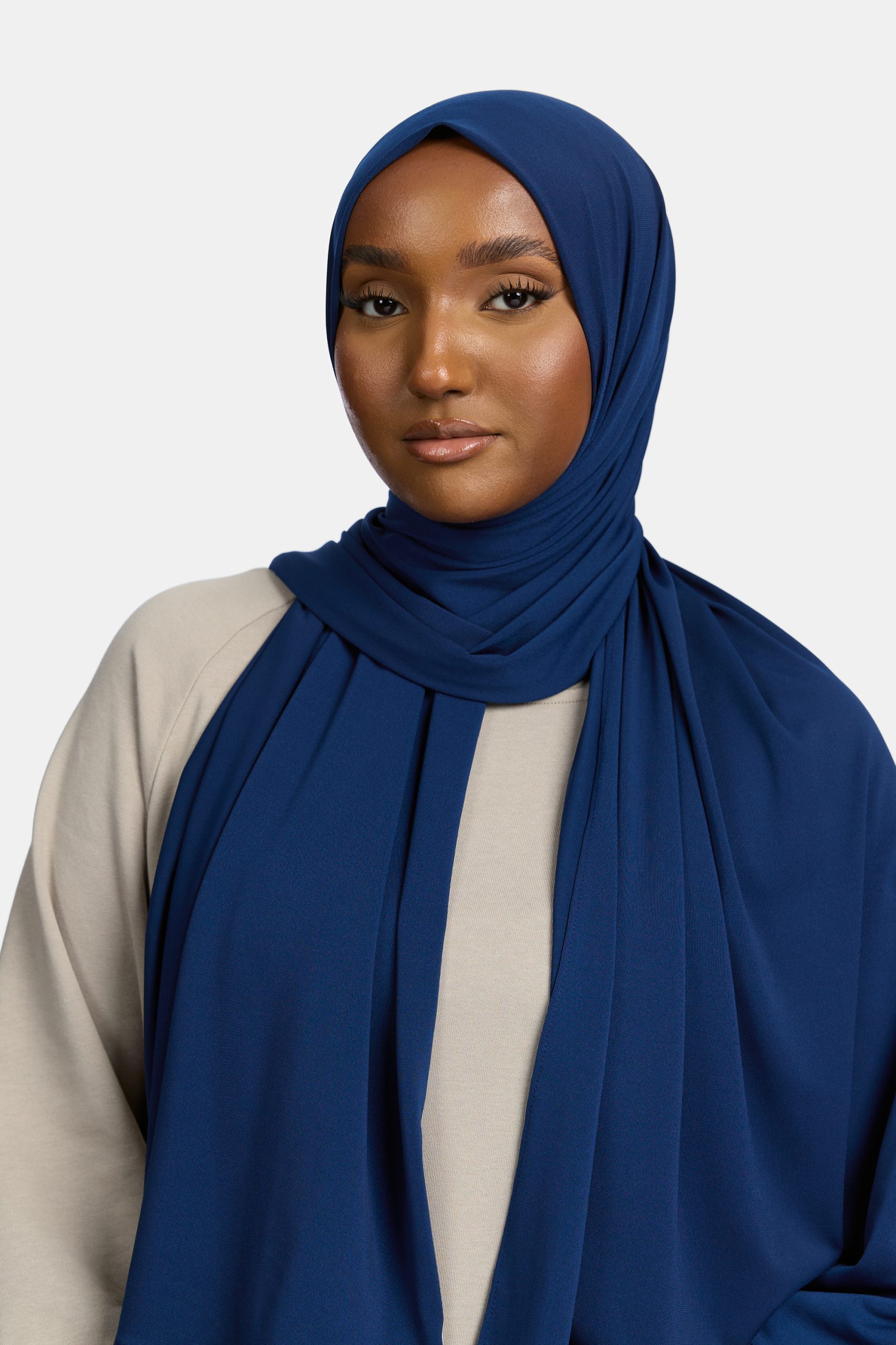 Premium jersey scarf Navy