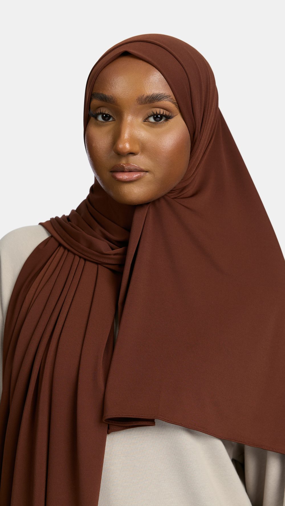 Premium jersey scarf Royal Brown