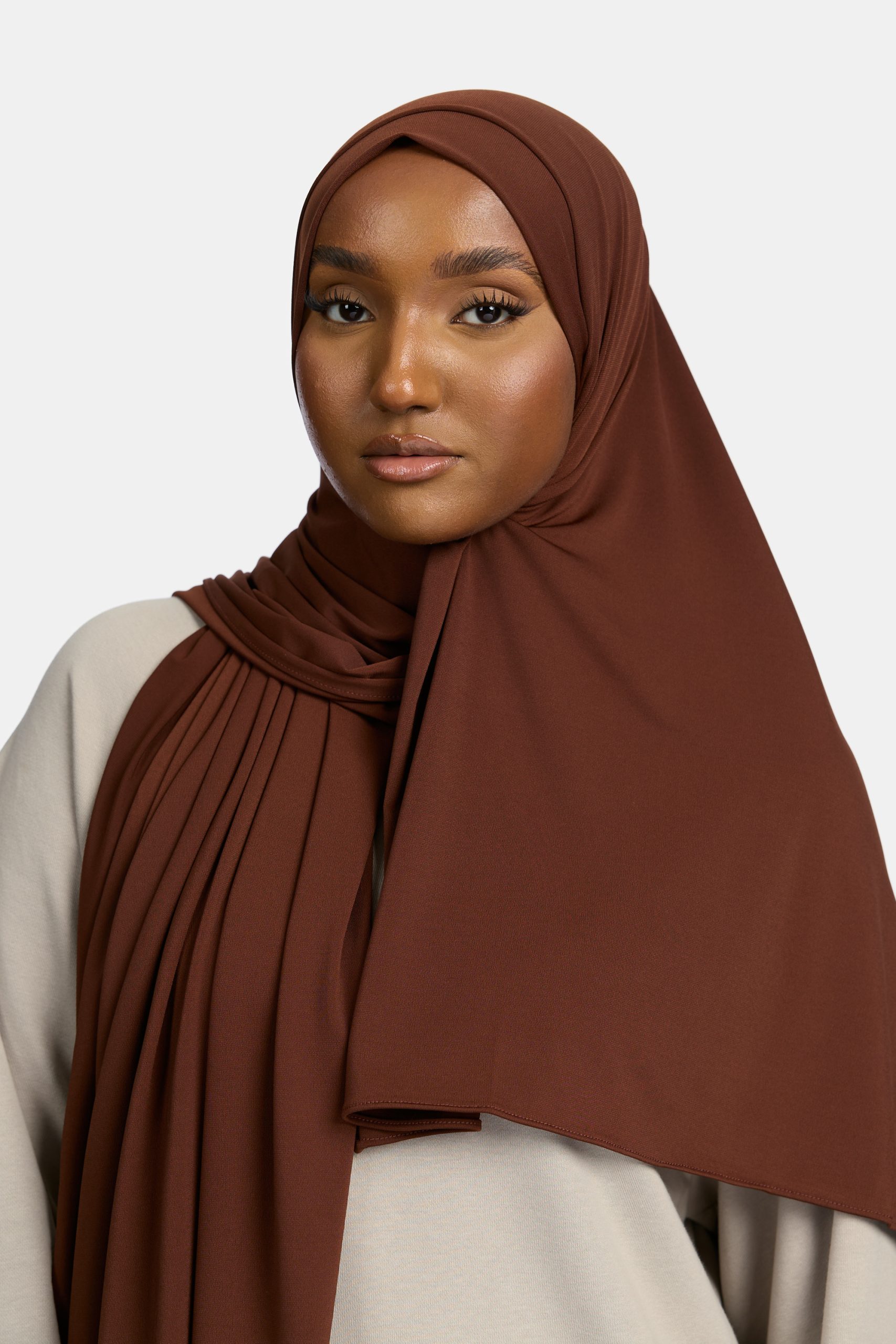 Premium jersey scarf Royal Brown