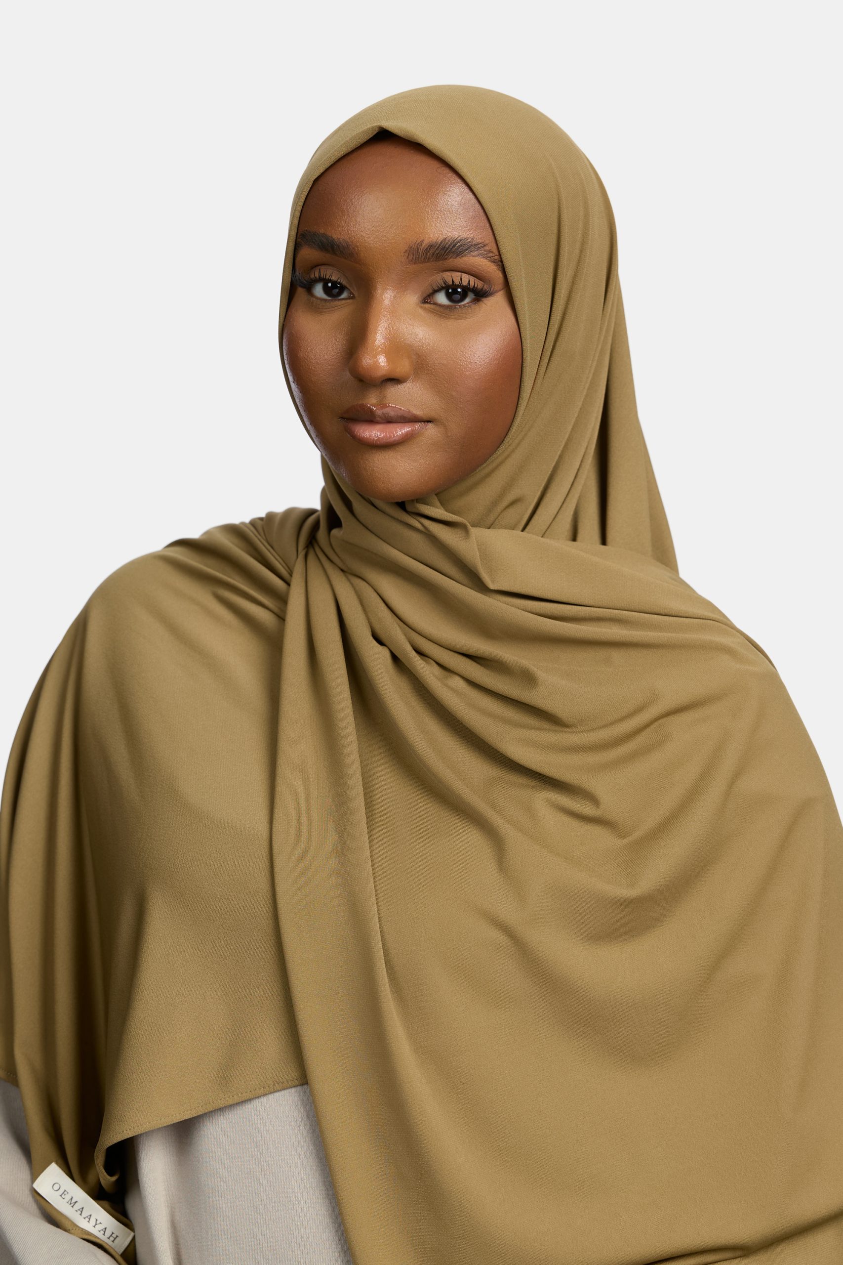 Premium jersey scarf Warm Khaki