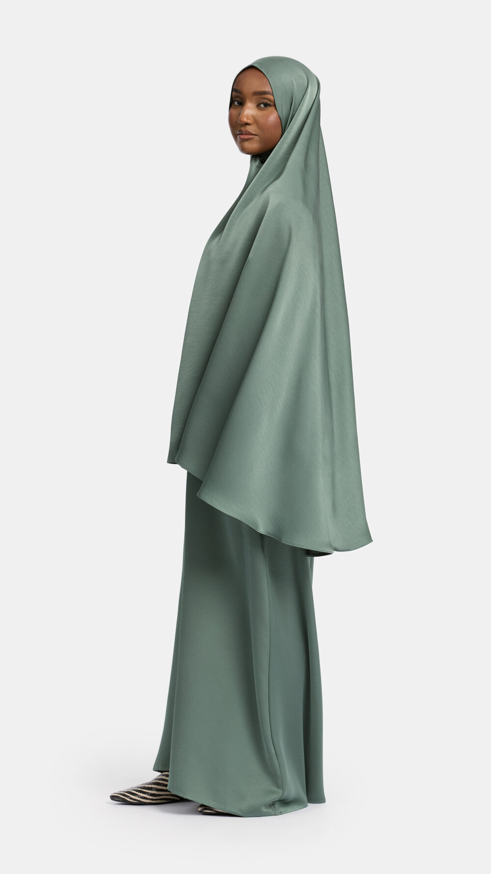 Heup khimar Ash Sage (Double sleeve)