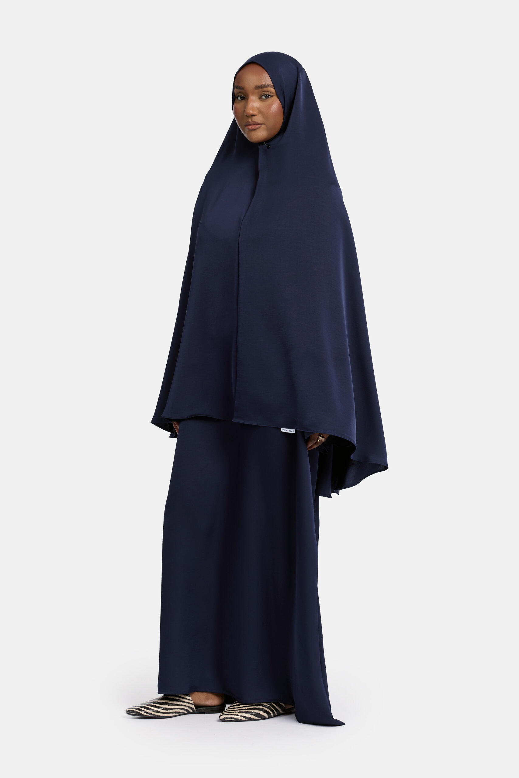 Heup khimar Dark Blue (Double sleeve)