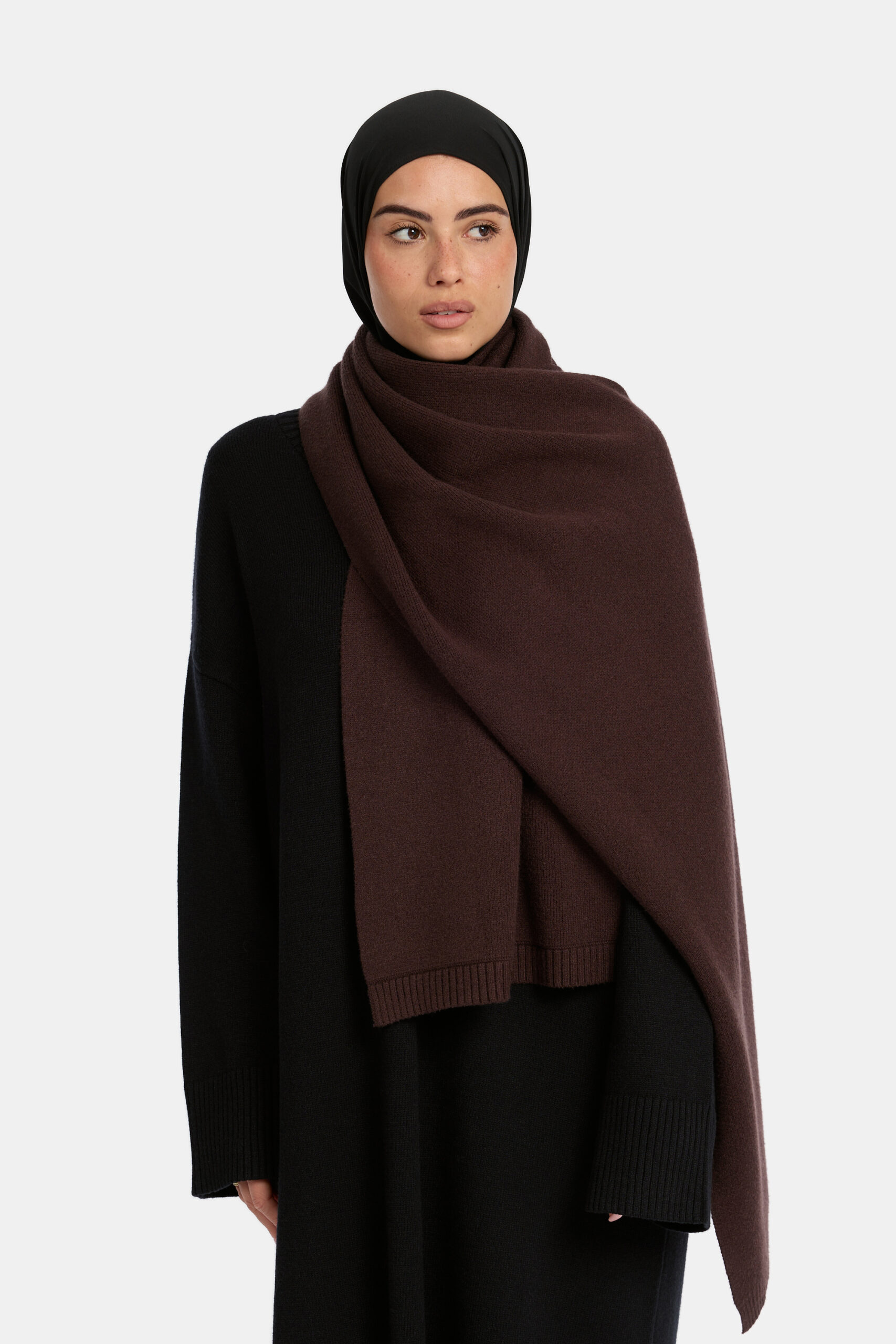 Tricot winter scarf Espresso
