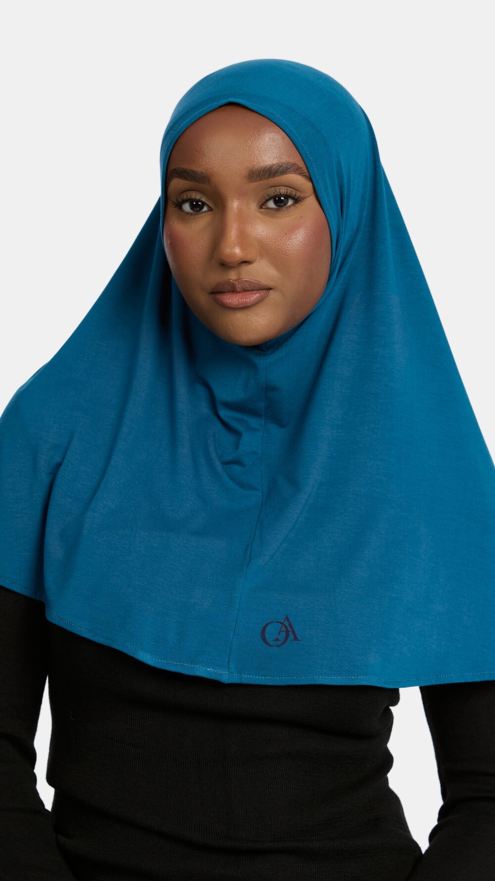 Bamboo jersey hijab Teal Blue