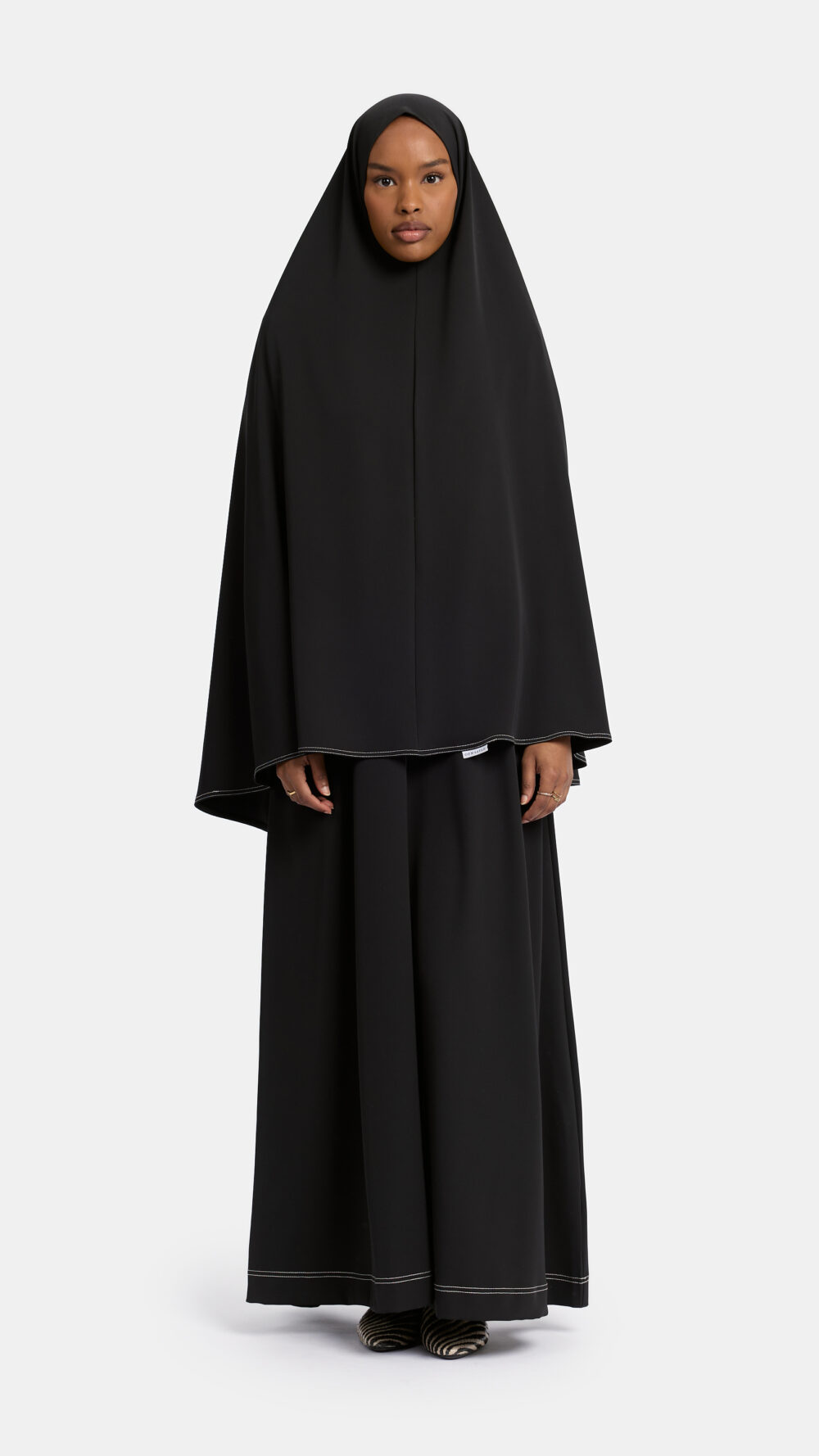 Trim khimar Black White