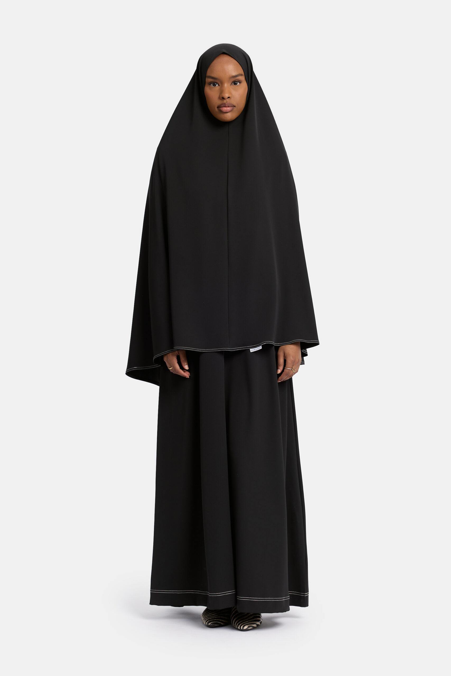 Trim khimar Black White