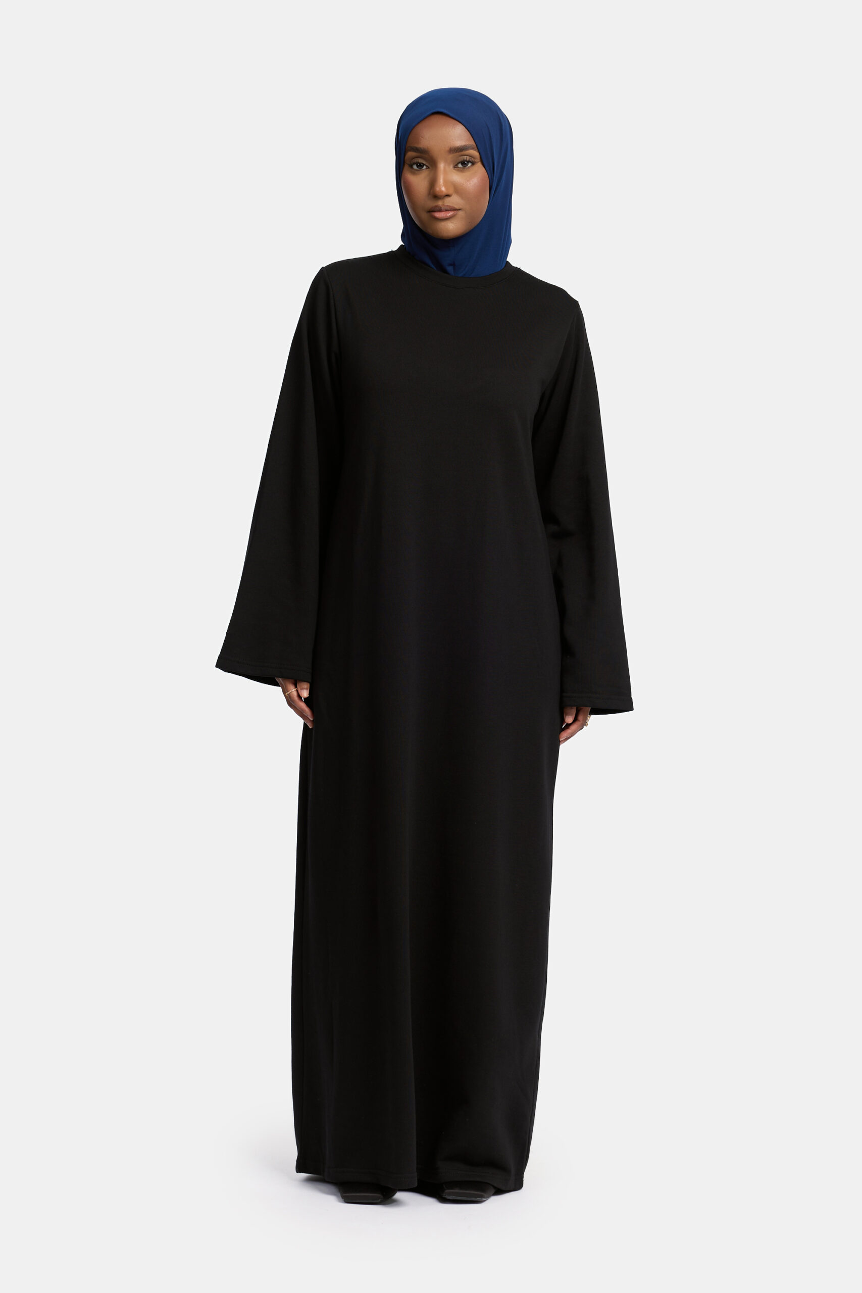 Sweater wide sleeve abaya Black