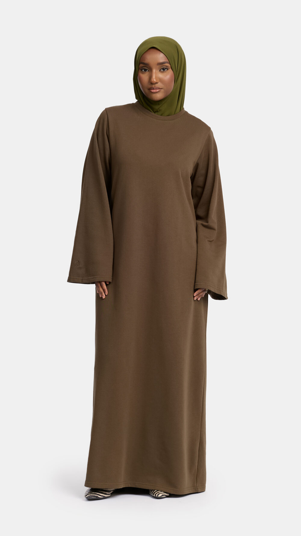 Sweater wide sleeve abaya Army Green