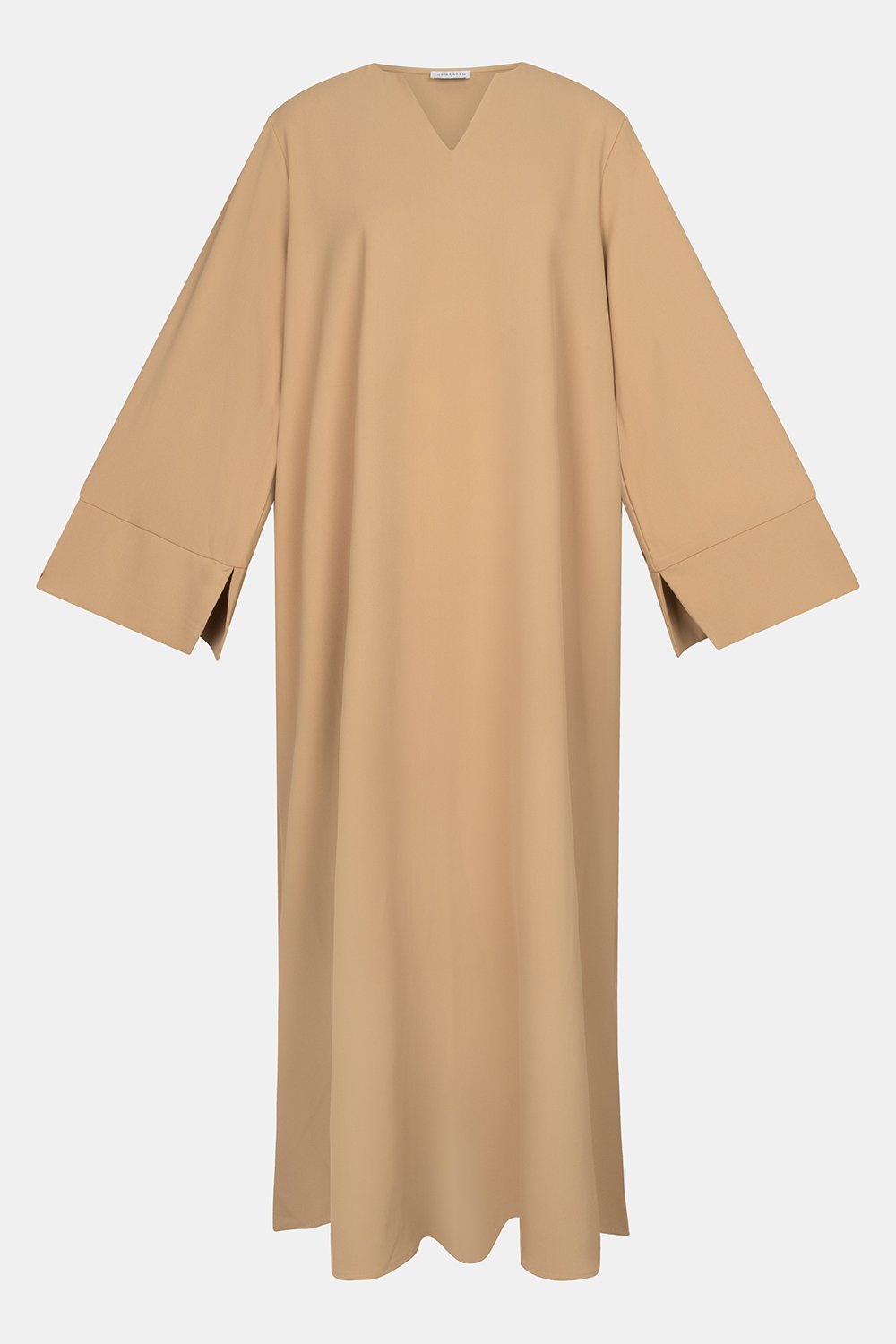 Split flare abaya Nude