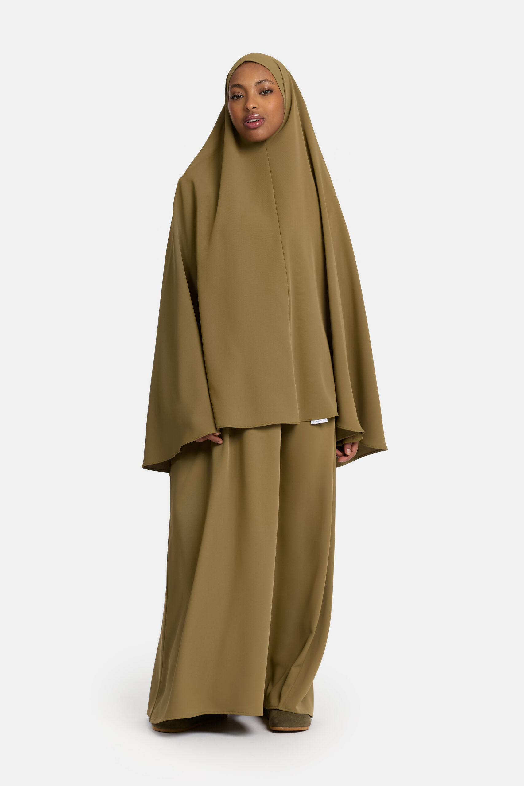Heup khimar Moss Khaki (Double sleeve)