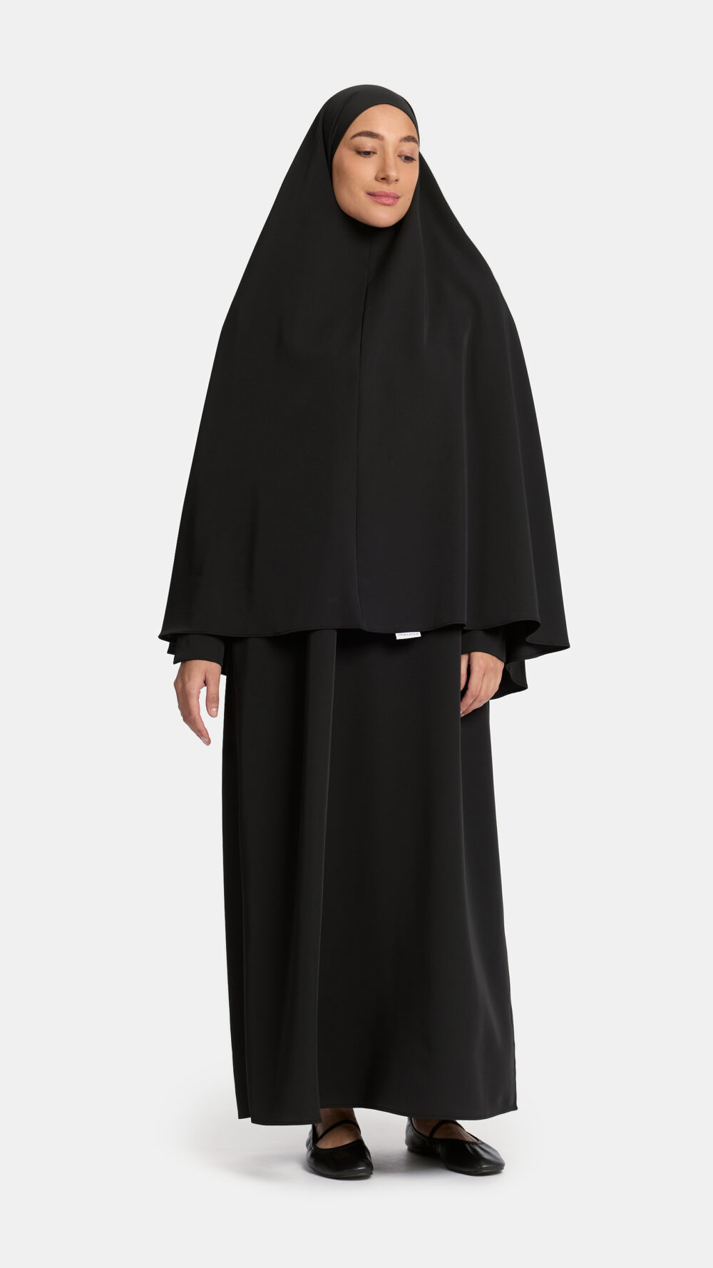 Heup khimar Black (Button sleeve)