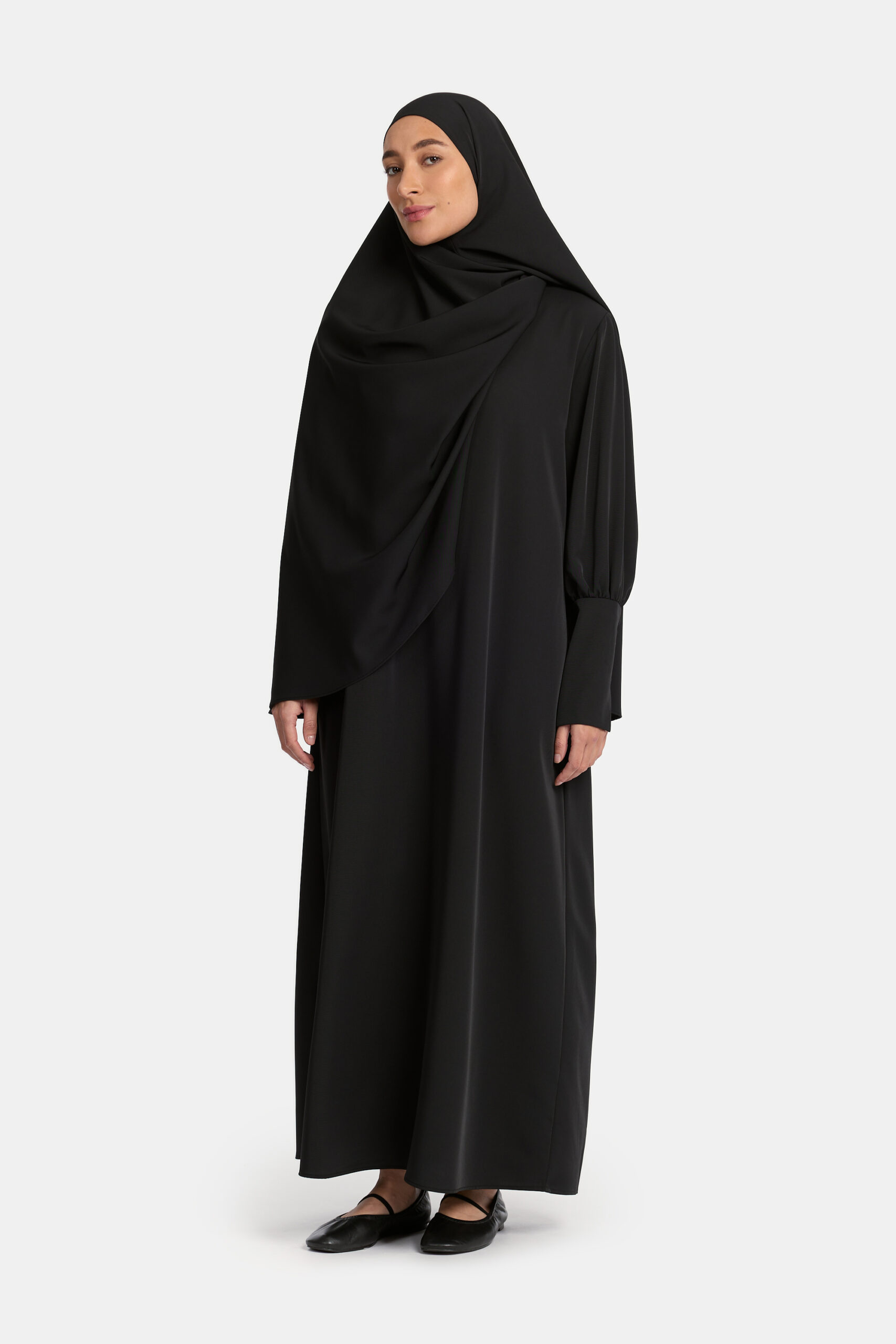 Button sleeve abaya Black - Afbeelding 2