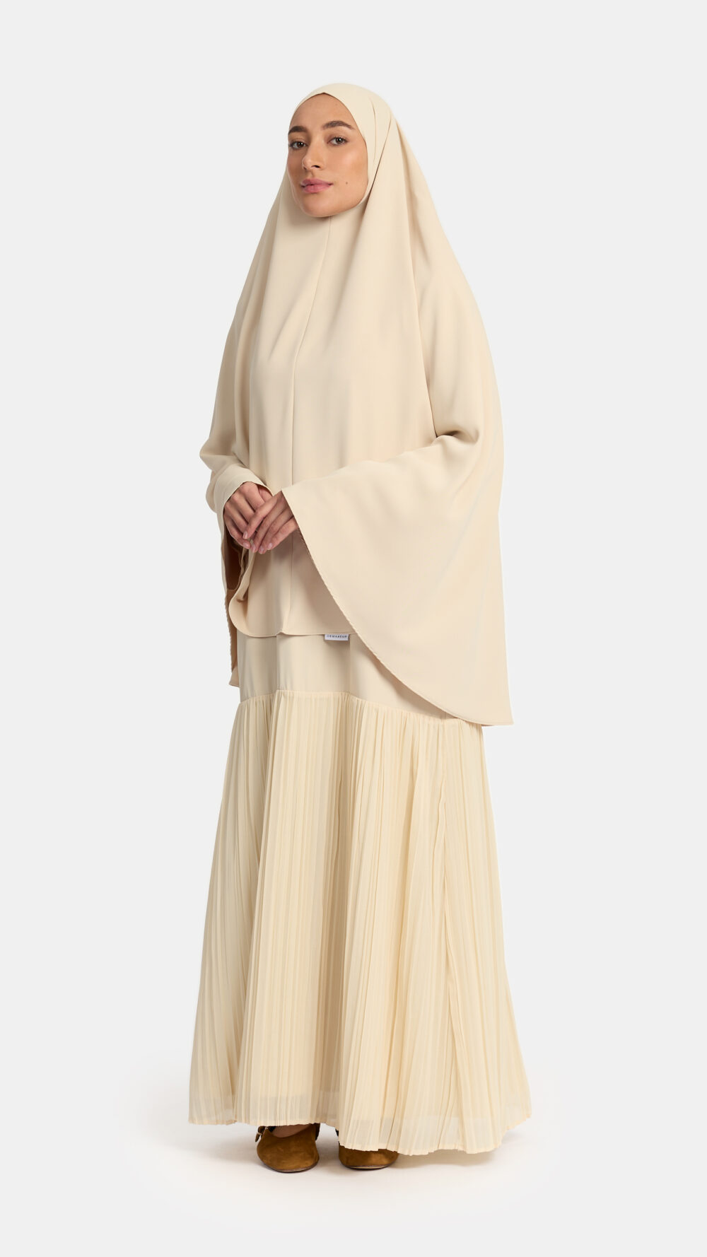 Heup khimar Beige (Pleated skirt)