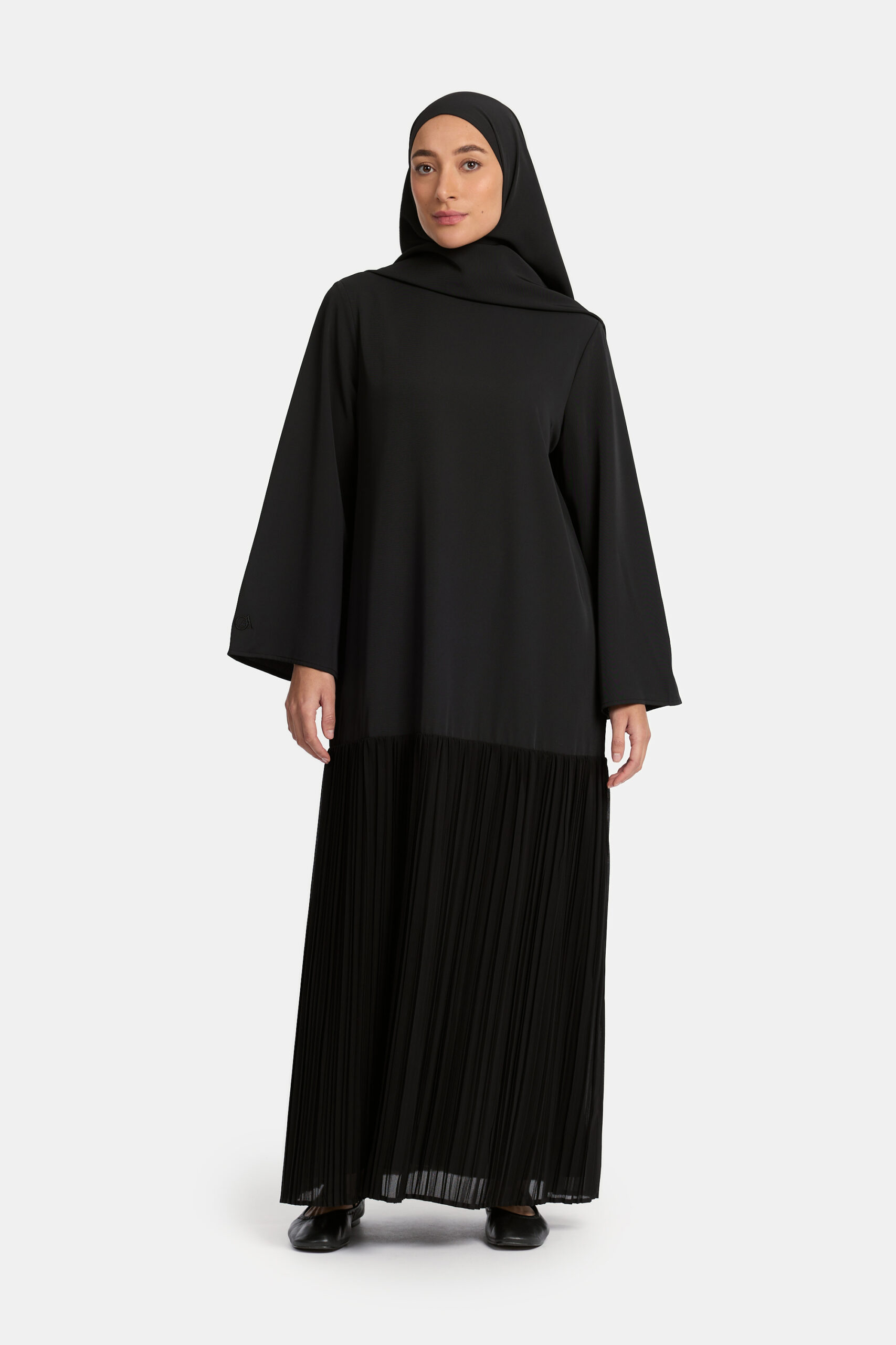 Pleated skirt abaya Black - Afbeelding 2
