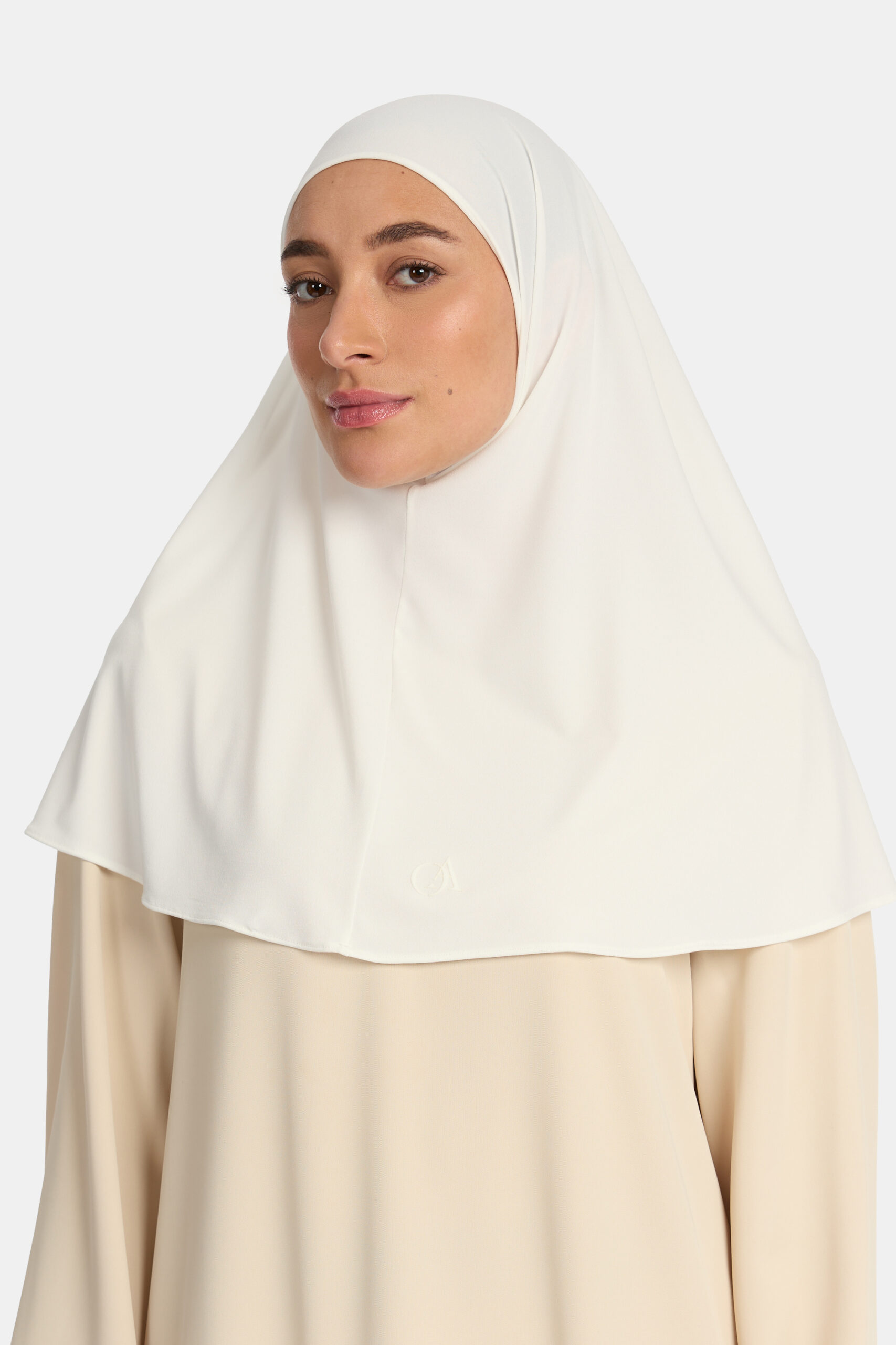 Premium jersey hijab Cloud White