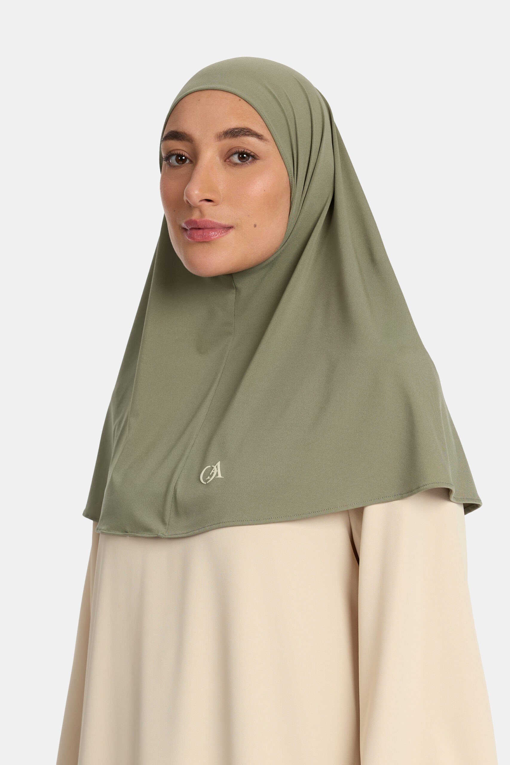 Premium jersey hijab Dark sage - Afbeelding 2
