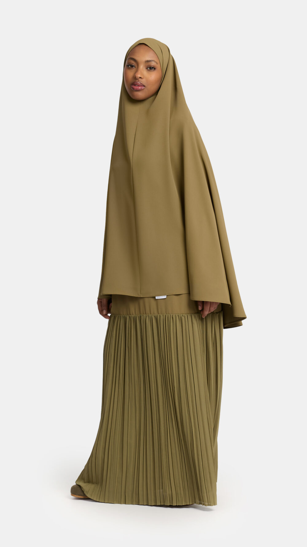 Heup khimar Moss Khaki (Pleated skirt)