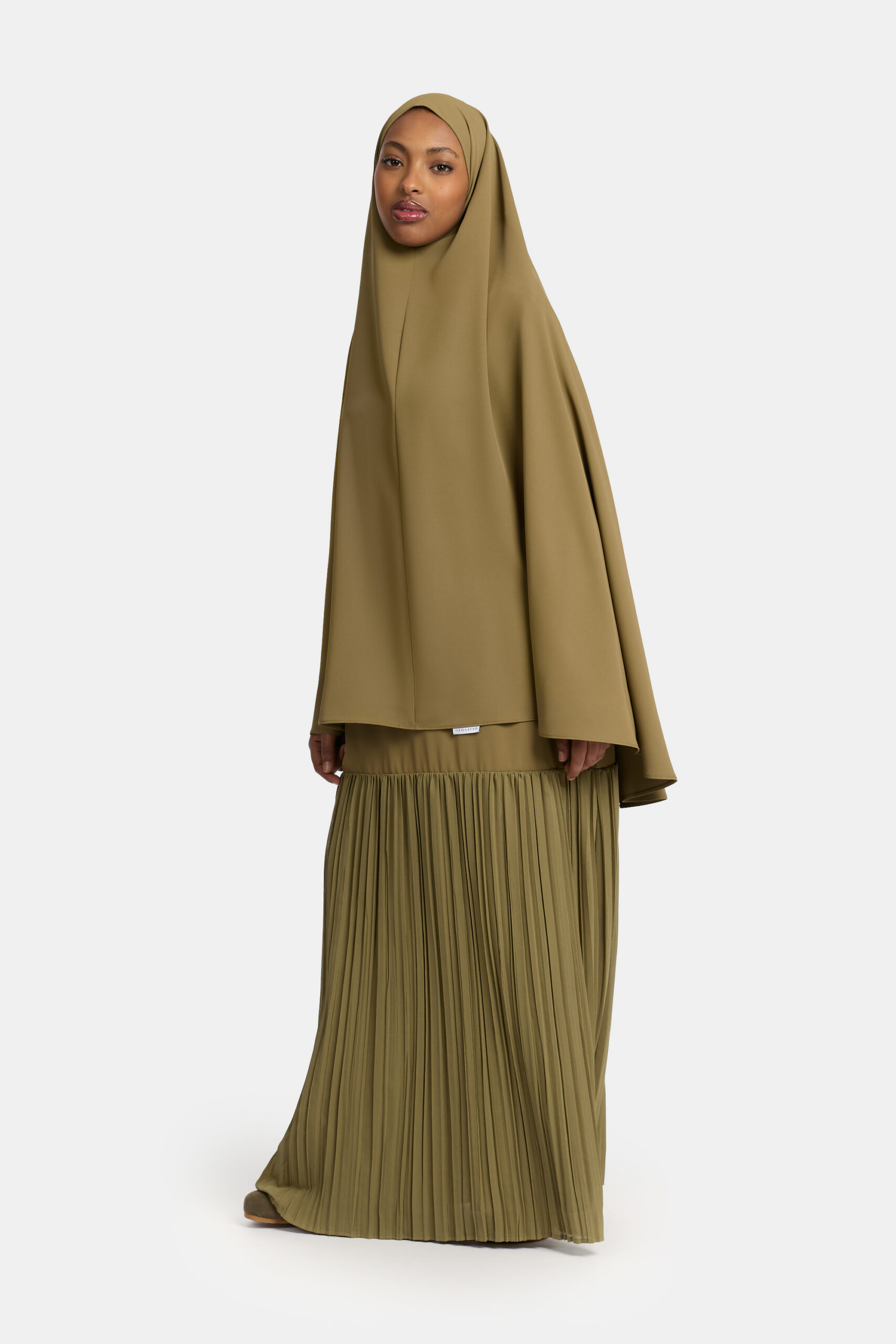 Heup khimar Moss Khaki (Pleated skirt)
