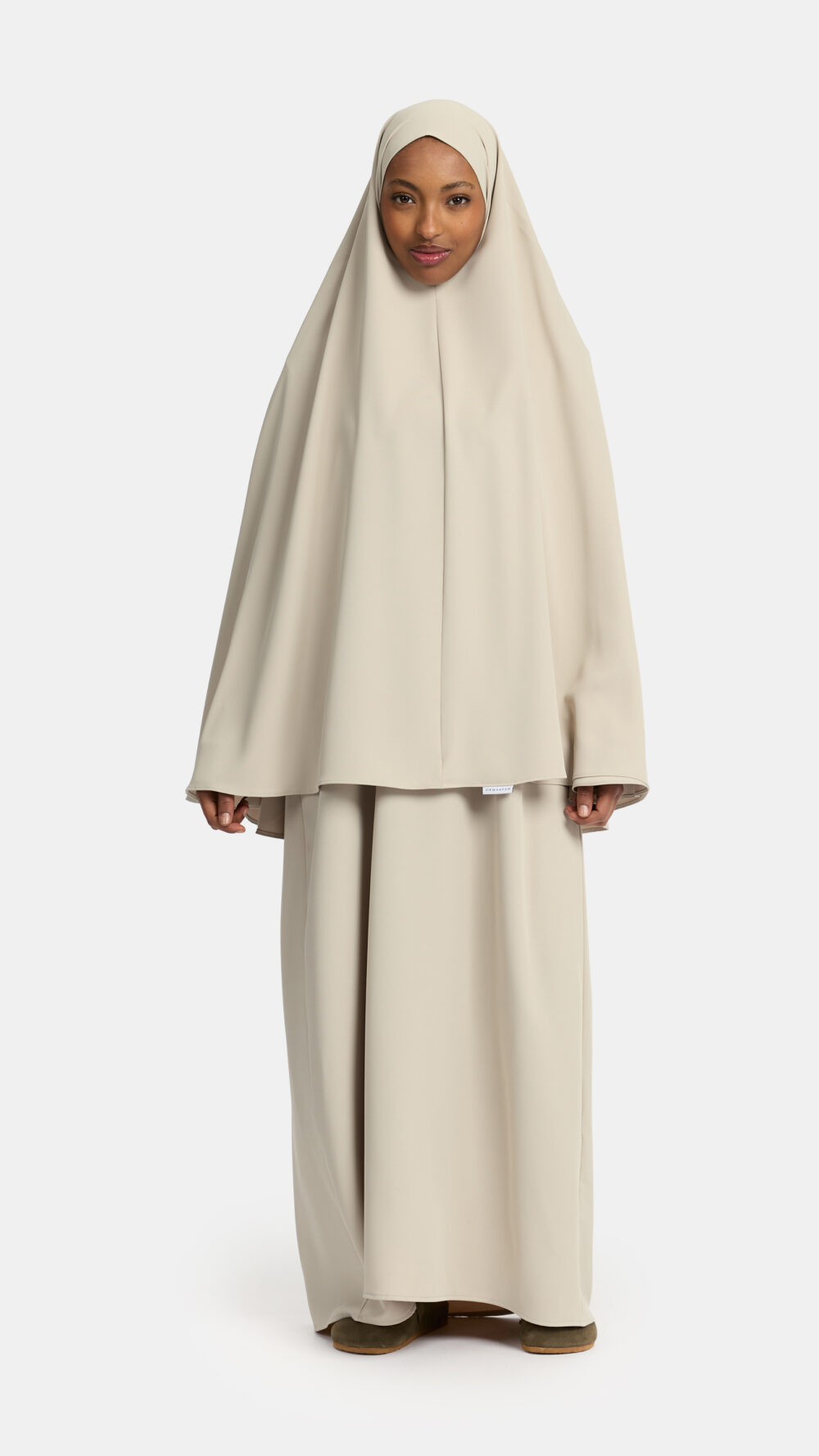 Heup khimar Fossil Grey (Double cute sleeve)